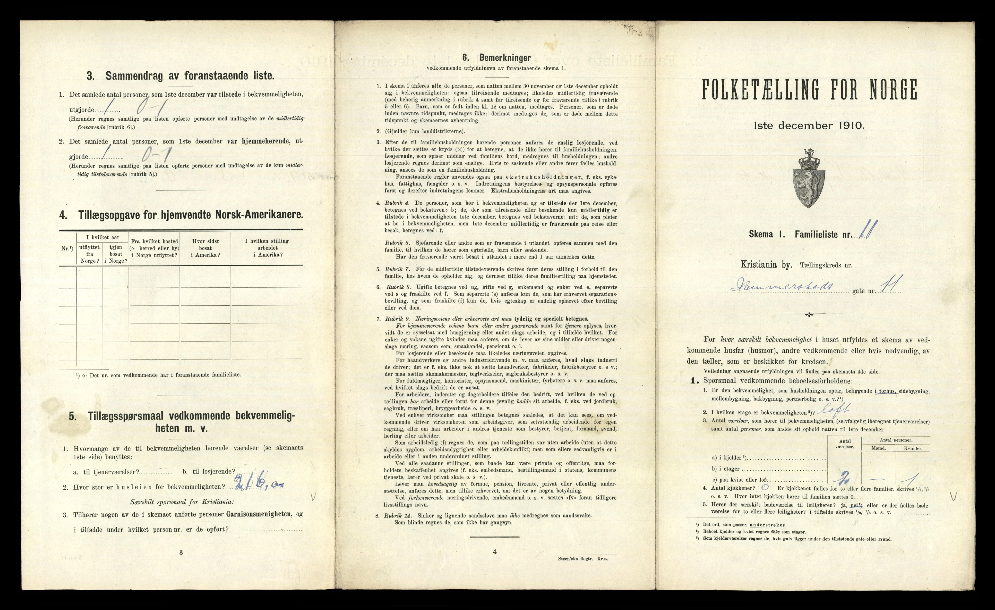 RA, 1910 census for Kristiania, 1910, p. 33611