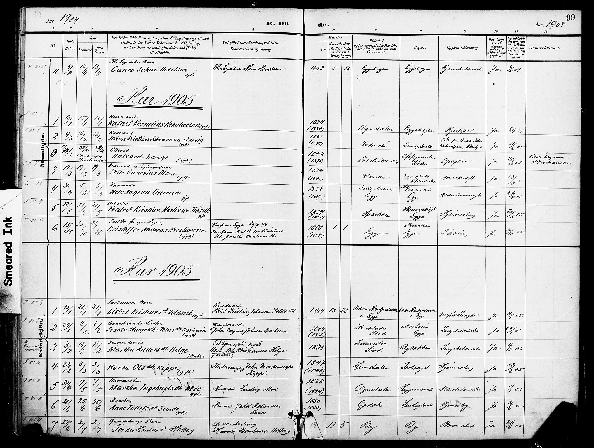 Ministerialprotokoller, klokkerbøker og fødselsregistre - Nord-Trøndelag, SAT/A-1458/740/L0379: Parish register (official) no. 740A02, 1895-1907, p. 99
