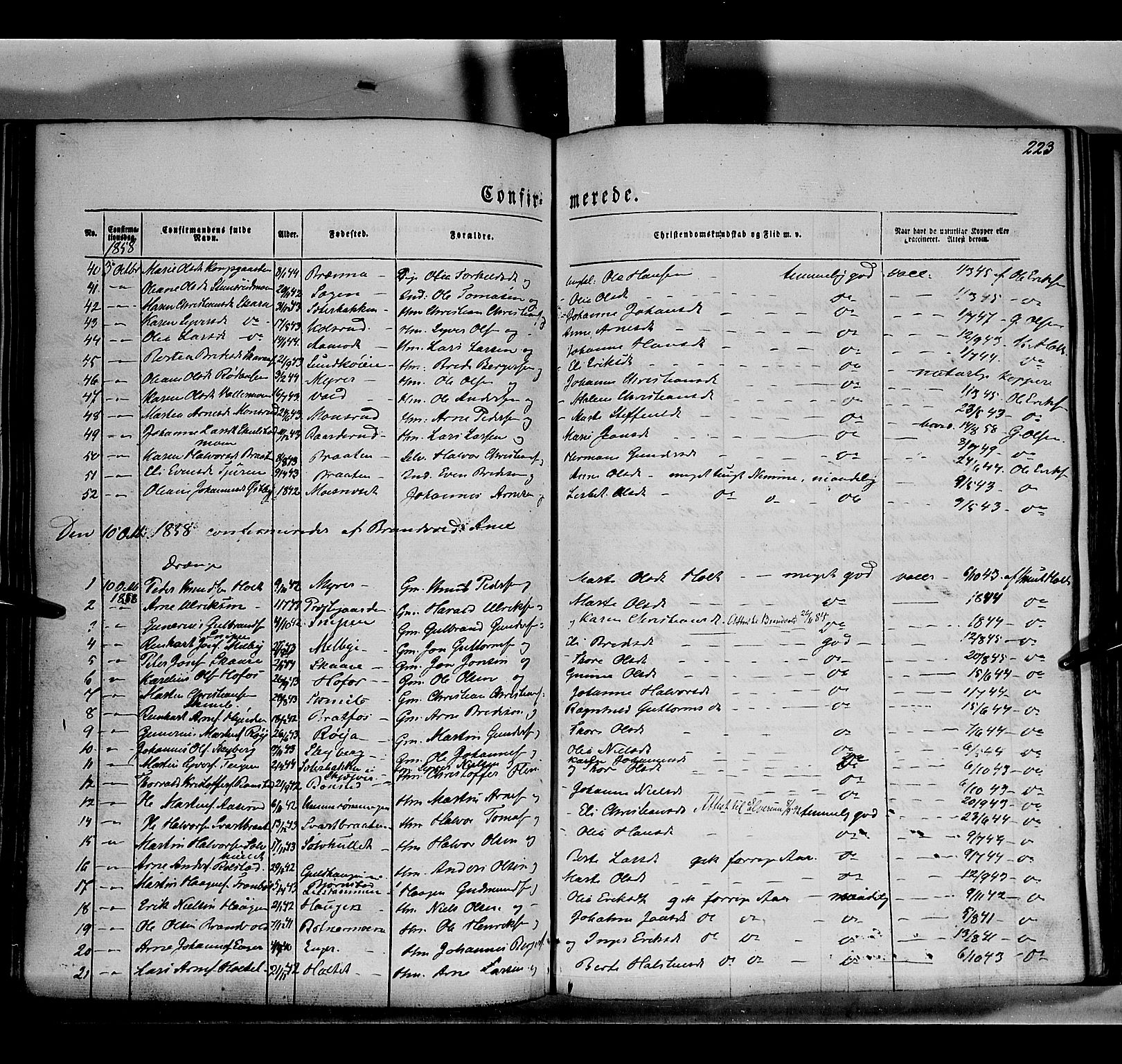 Grue prestekontor, AV/SAH-PREST-036/H/Ha/Haa/L0008: Parish register (official) no. 8, 1847-1858, p. 223