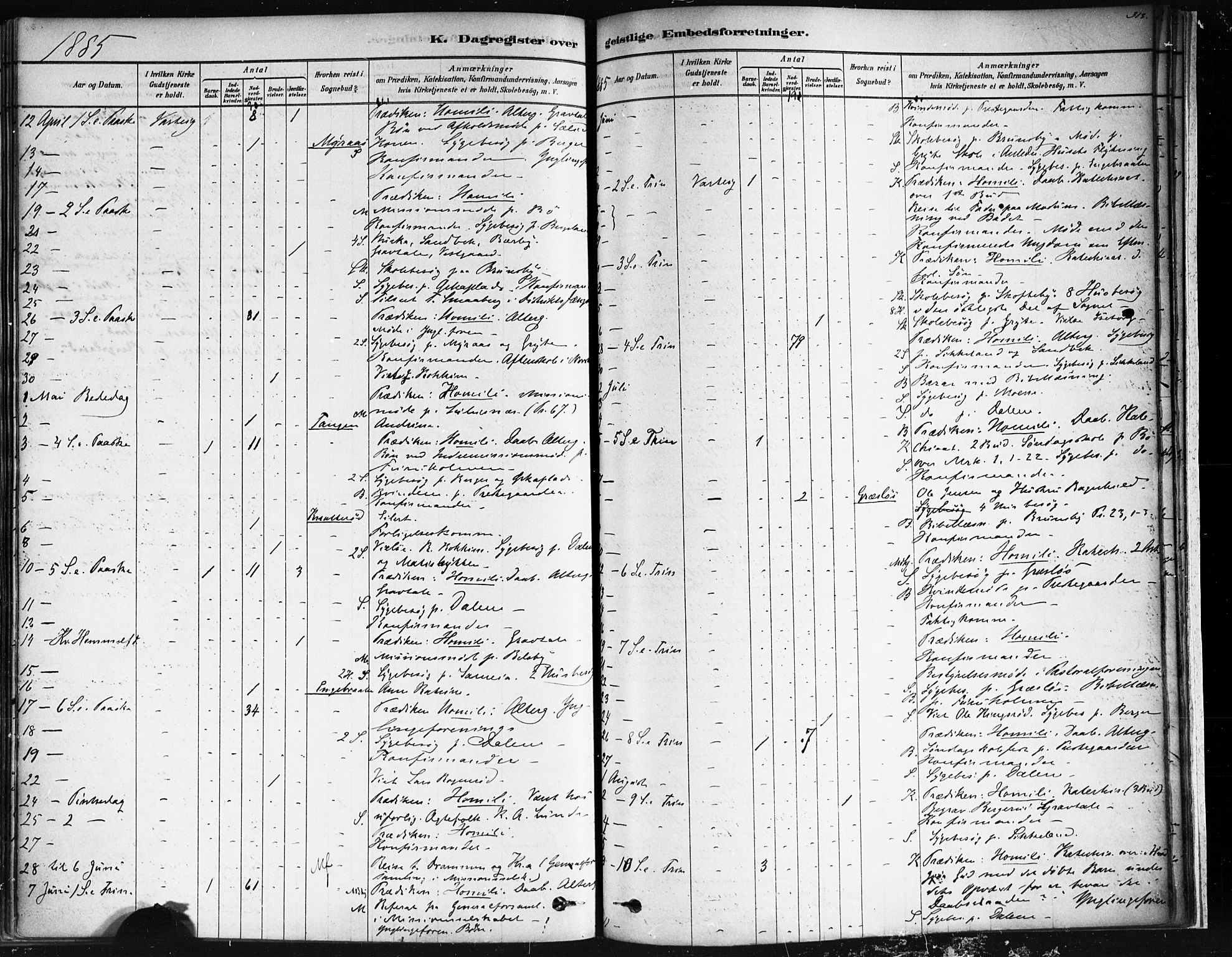 Varteig prestekontor Kirkebøker, SAO/A-10447a/F/Fa/L0002: Parish register (official) no. 2, 1878-1899, p. 313