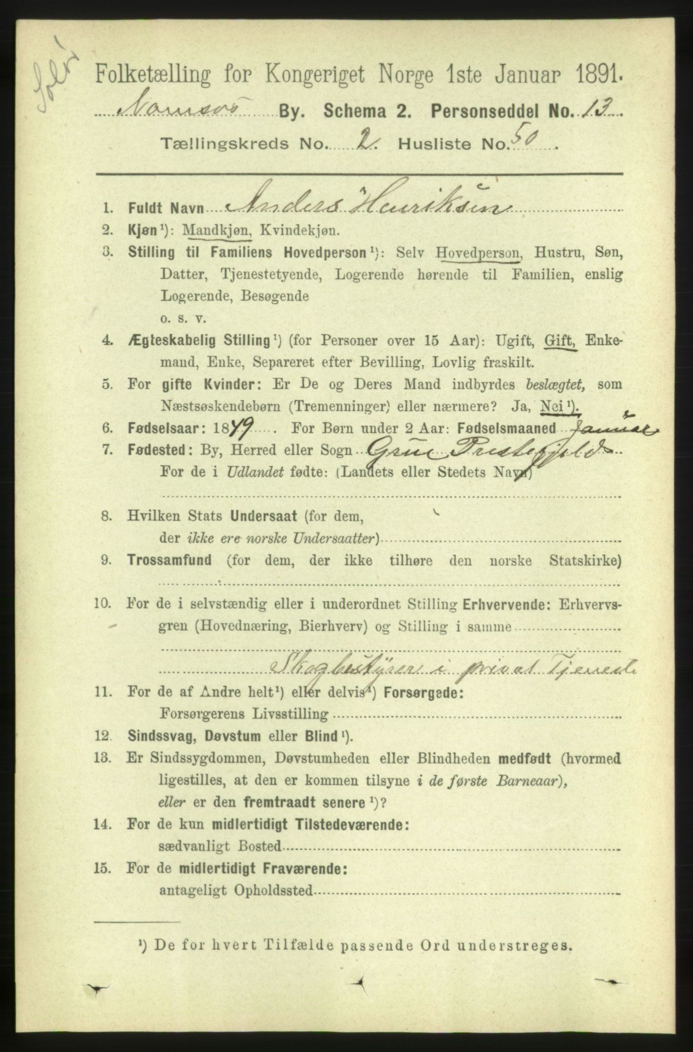 RA, 1891 census for 1703 Namsos, 1891, p. 1084