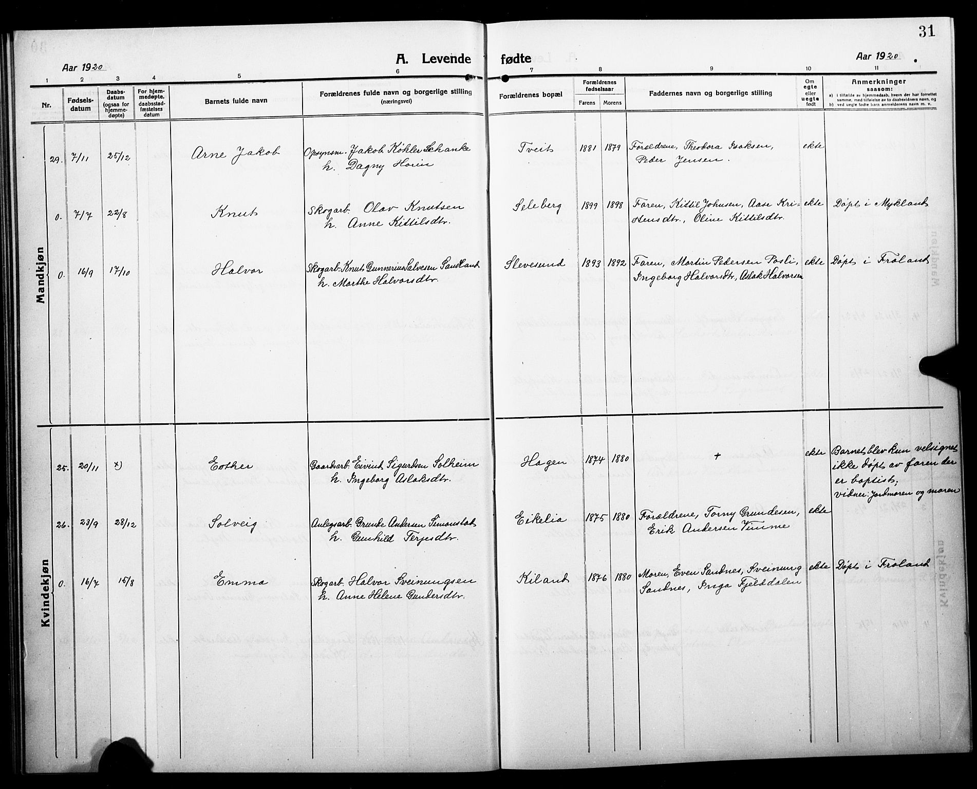 Åmli sokneprestkontor, AV/SAK-1111-0050/F/Fb/Fbc/L0006: Parish register (copy) no. B 6, 1915-1929, p. 32