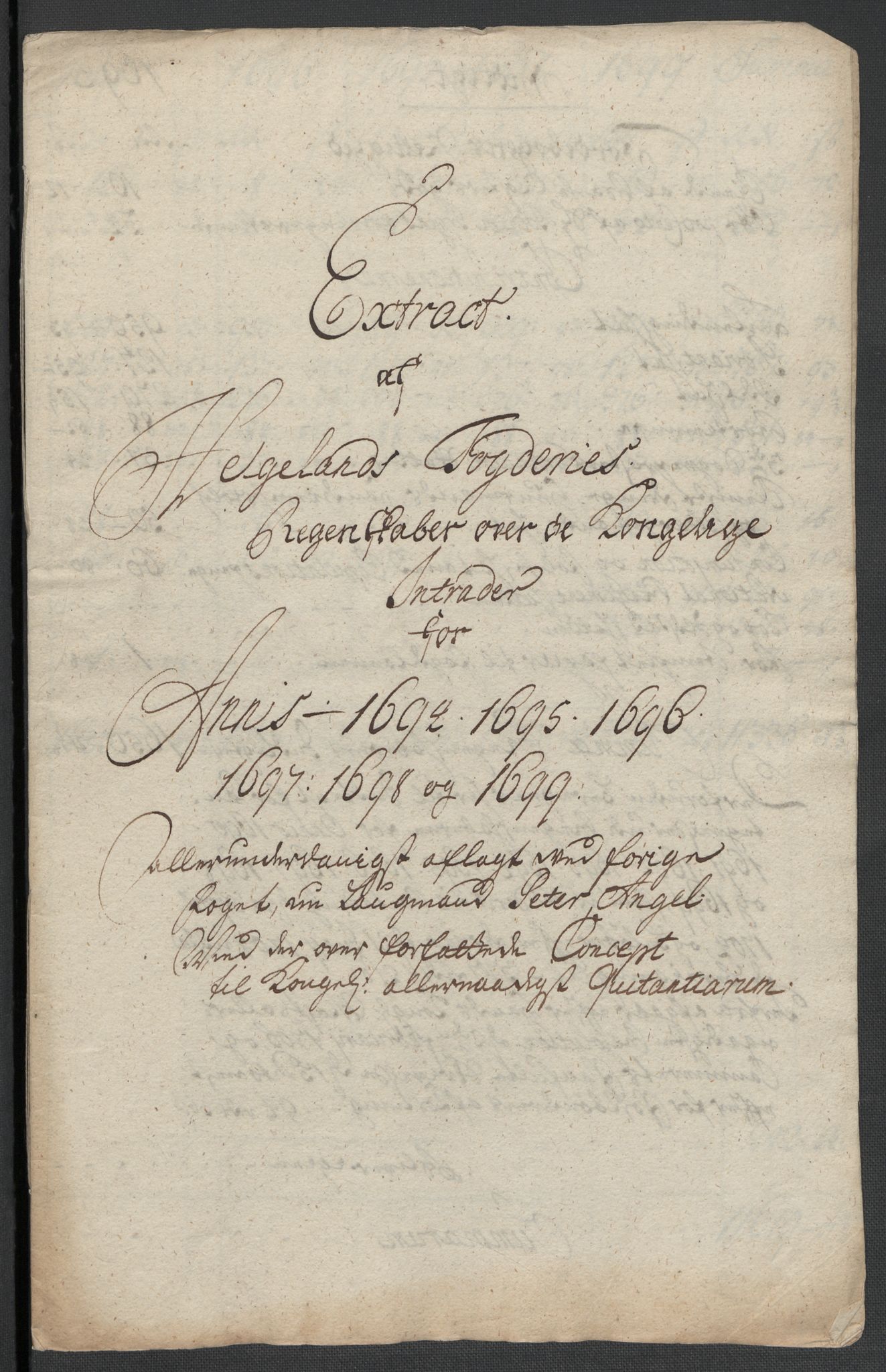 Rentekammeret inntil 1814, Reviderte regnskaper, Fogderegnskap, RA/EA-4092/R65/L4507: Fogderegnskap Helgeland, 1699-1701, p. 8