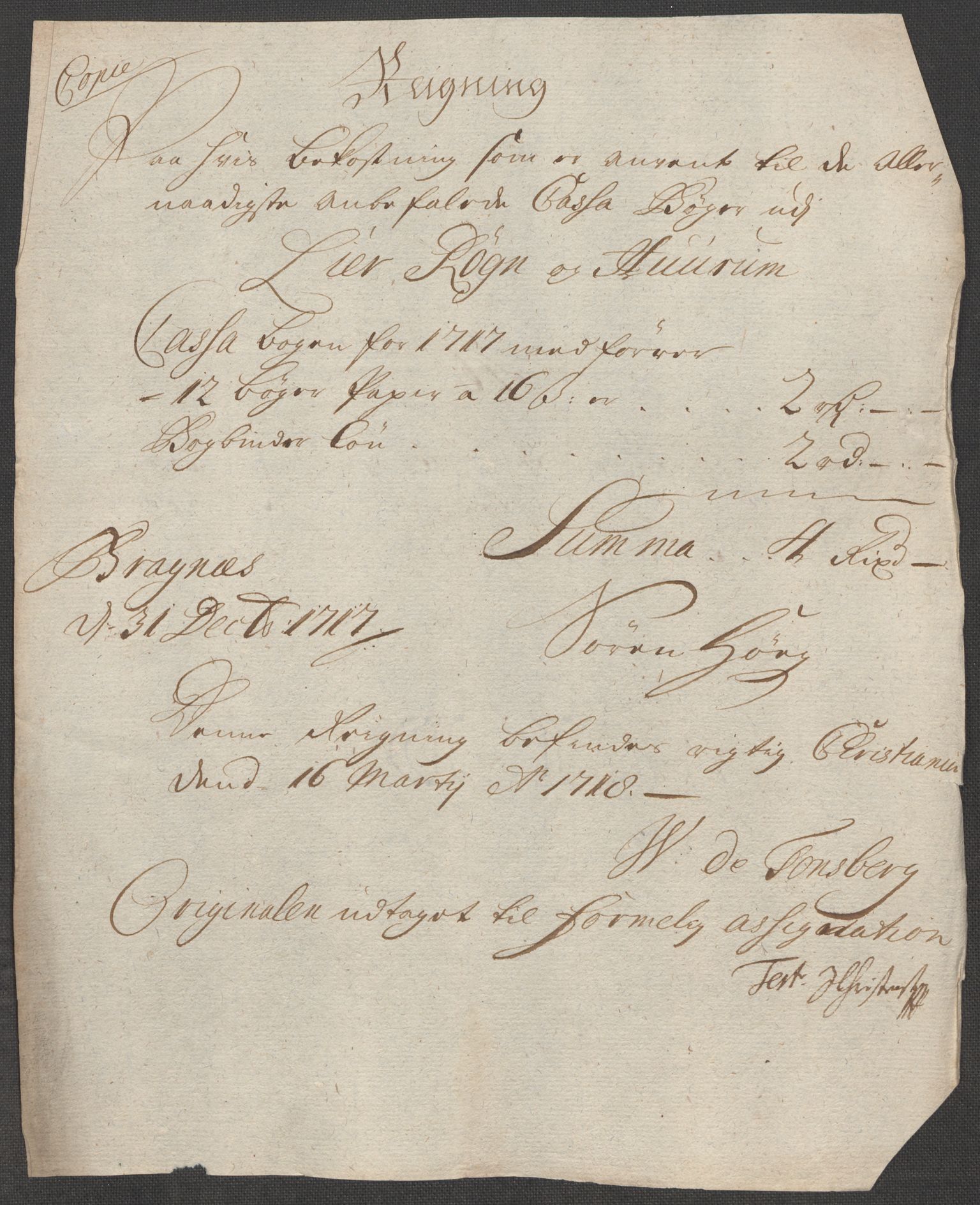 Rentekammeret inntil 1814, Reviderte regnskaper, Fogderegnskap, AV/RA-EA-4092/R31/L1711: Fogderegnskap Hurum, Røyken, Eiker, Lier og Buskerud, 1717, p. 379