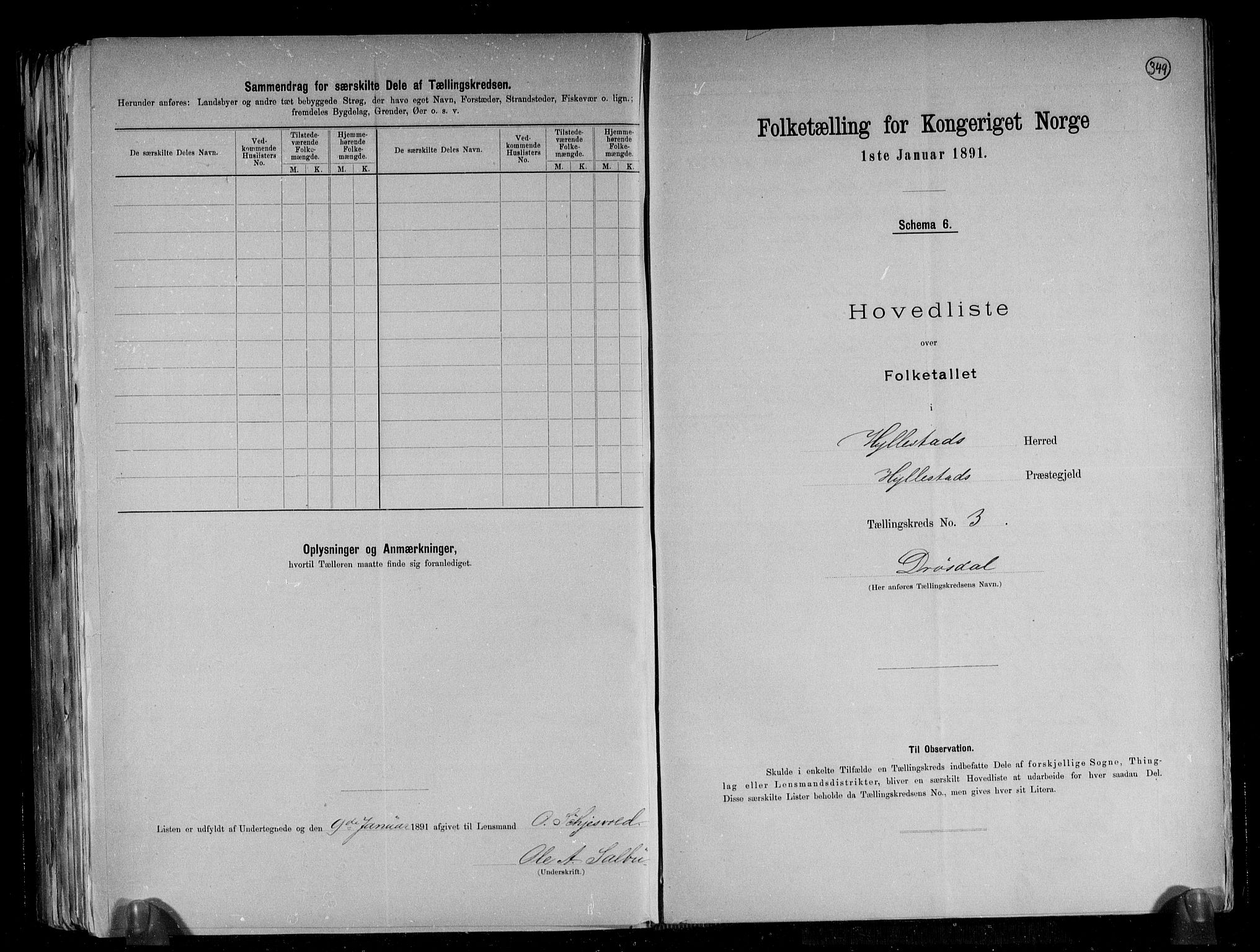 RA, 1891 census for 1413 Hyllestad, 1891, p. 9