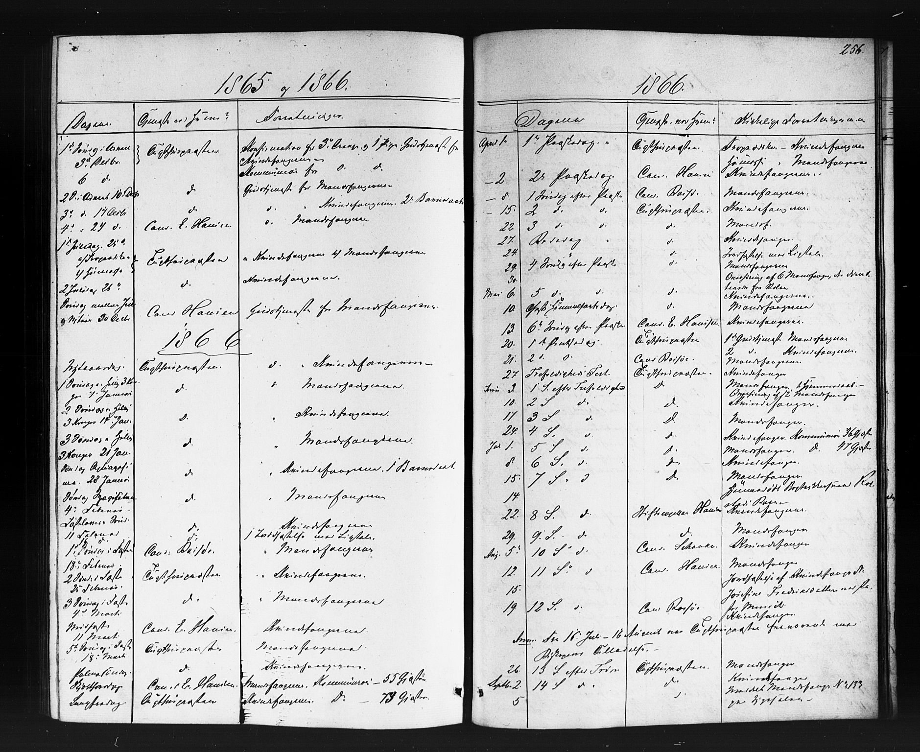 Kristiania tukthusprest Kirkebøker, SAO/A-10881/F/Fa/L0004: Parish register (official) no. 4, 1865-1879, p. 256