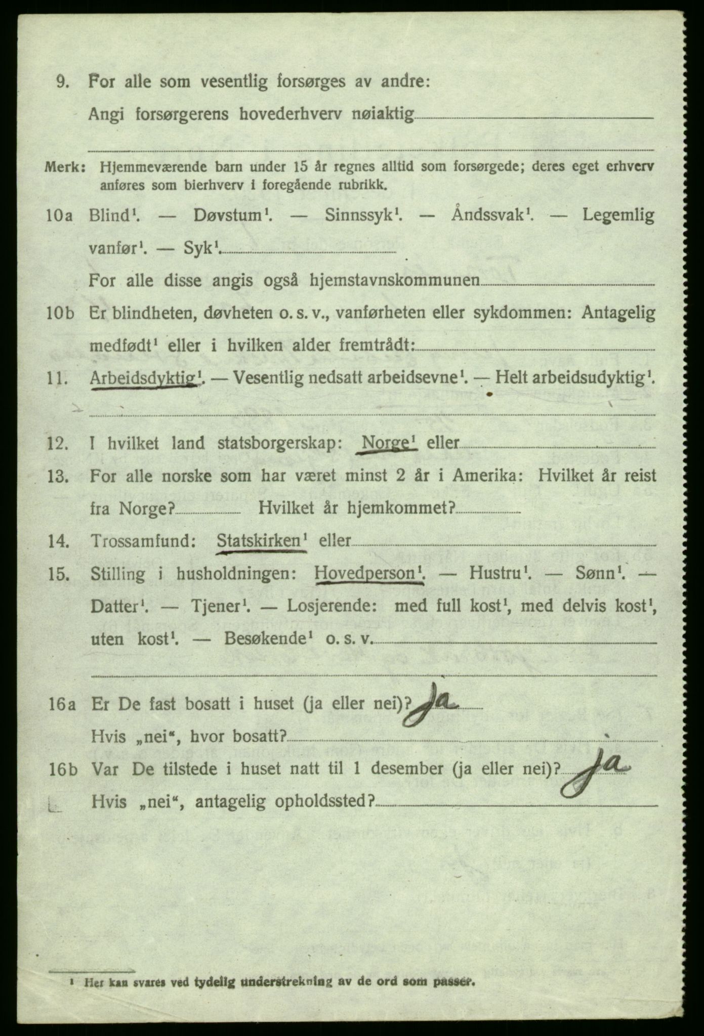 SAO, 1920 census for Torsnes, 1920, p. 486