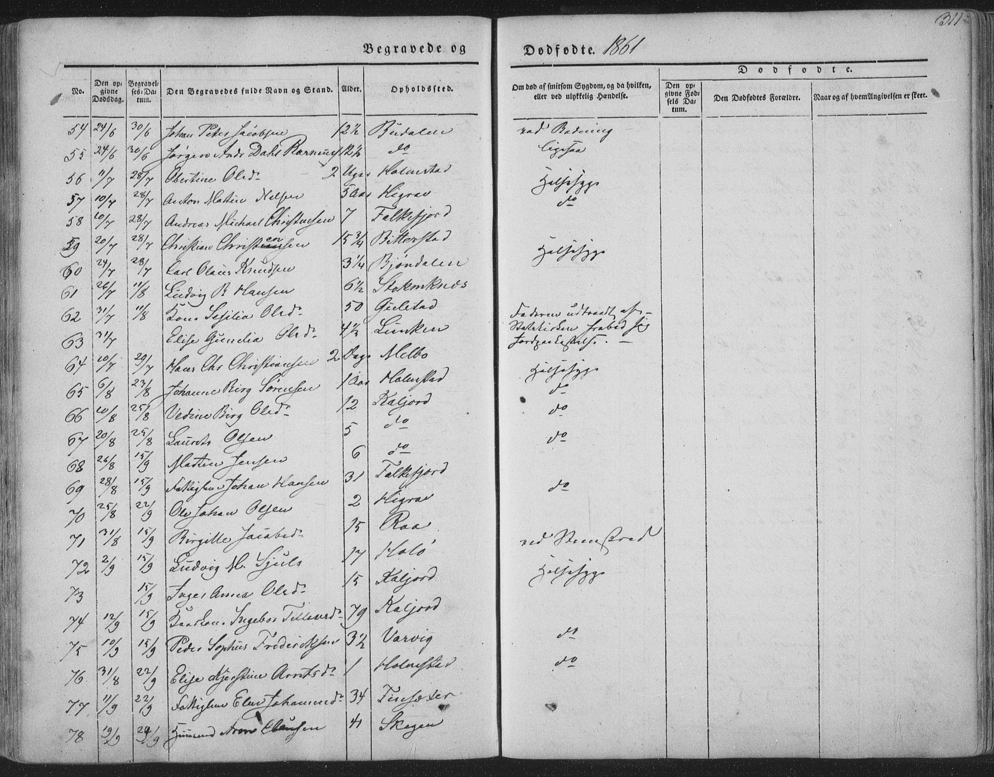 Ministerialprotokoller, klokkerbøker og fødselsregistre - Nordland, SAT/A-1459/888/L1241: Parish register (official) no. 888A07, 1849-1869, p. 311