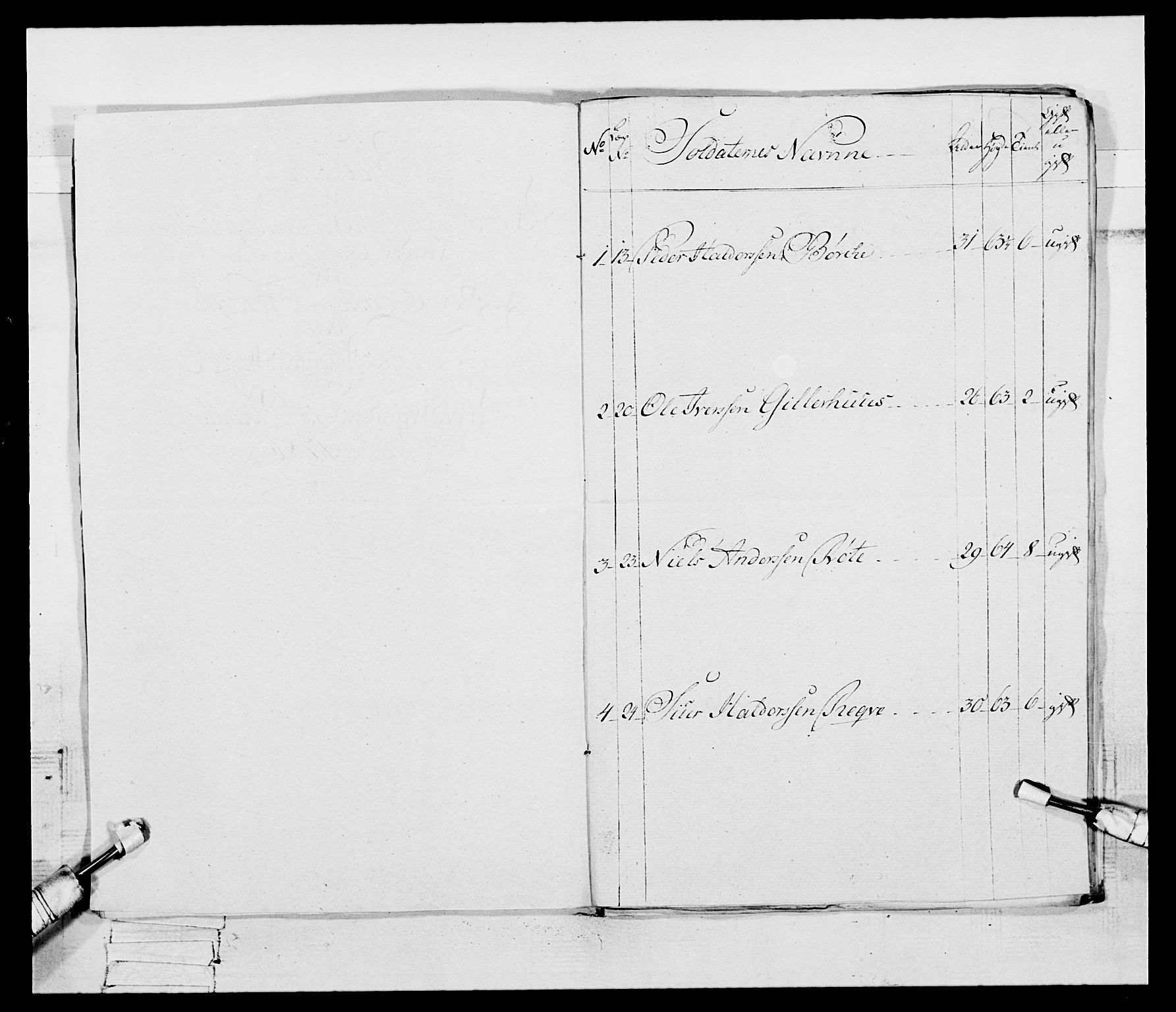 Generalitets- og kommissariatskollegiet, Det kongelige norske kommissariatskollegium, RA/EA-5420/E/Eh/L0095: 2. Bergenhusiske nasjonale infanteriregiment, 1780-1787, p. 431