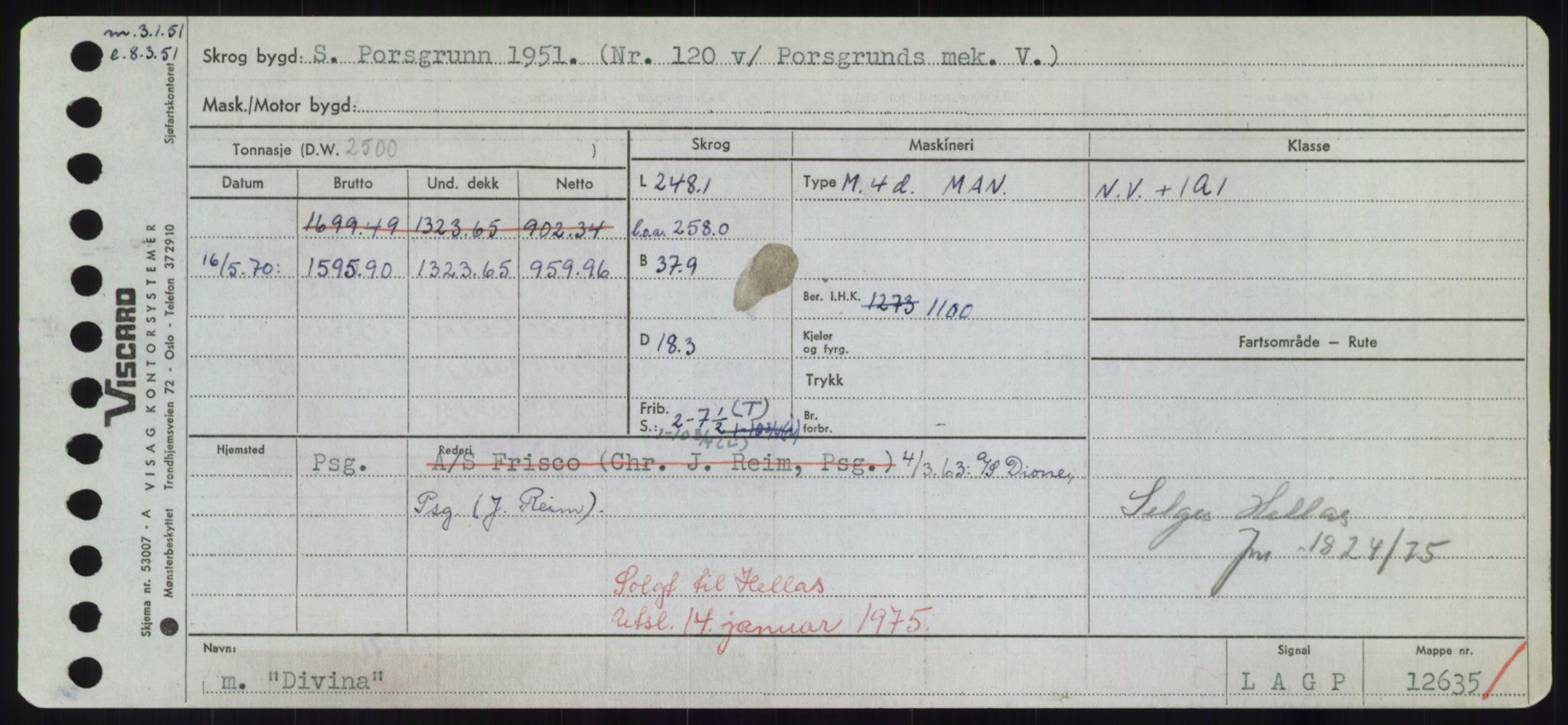 Sjøfartsdirektoratet med forløpere, Skipsmålingen, RA/S-1627/H/Hd/L0008: Fartøy, C-D, p. 523