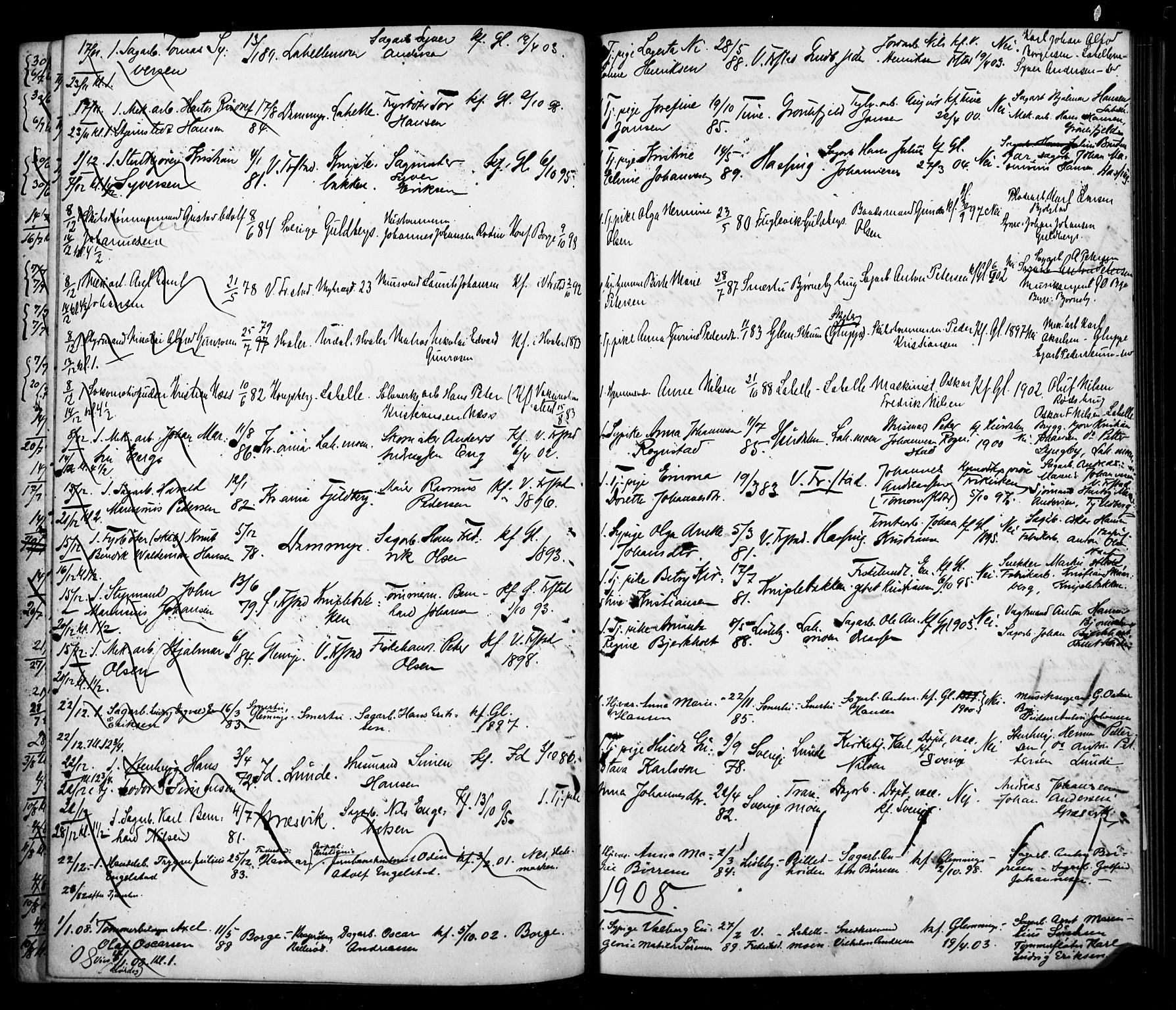 Kråkerøy prestekontor Kirkebøker, AV/SAO-A-10912/H/Ha/L0001: Banns register no. 1, 1905-1909