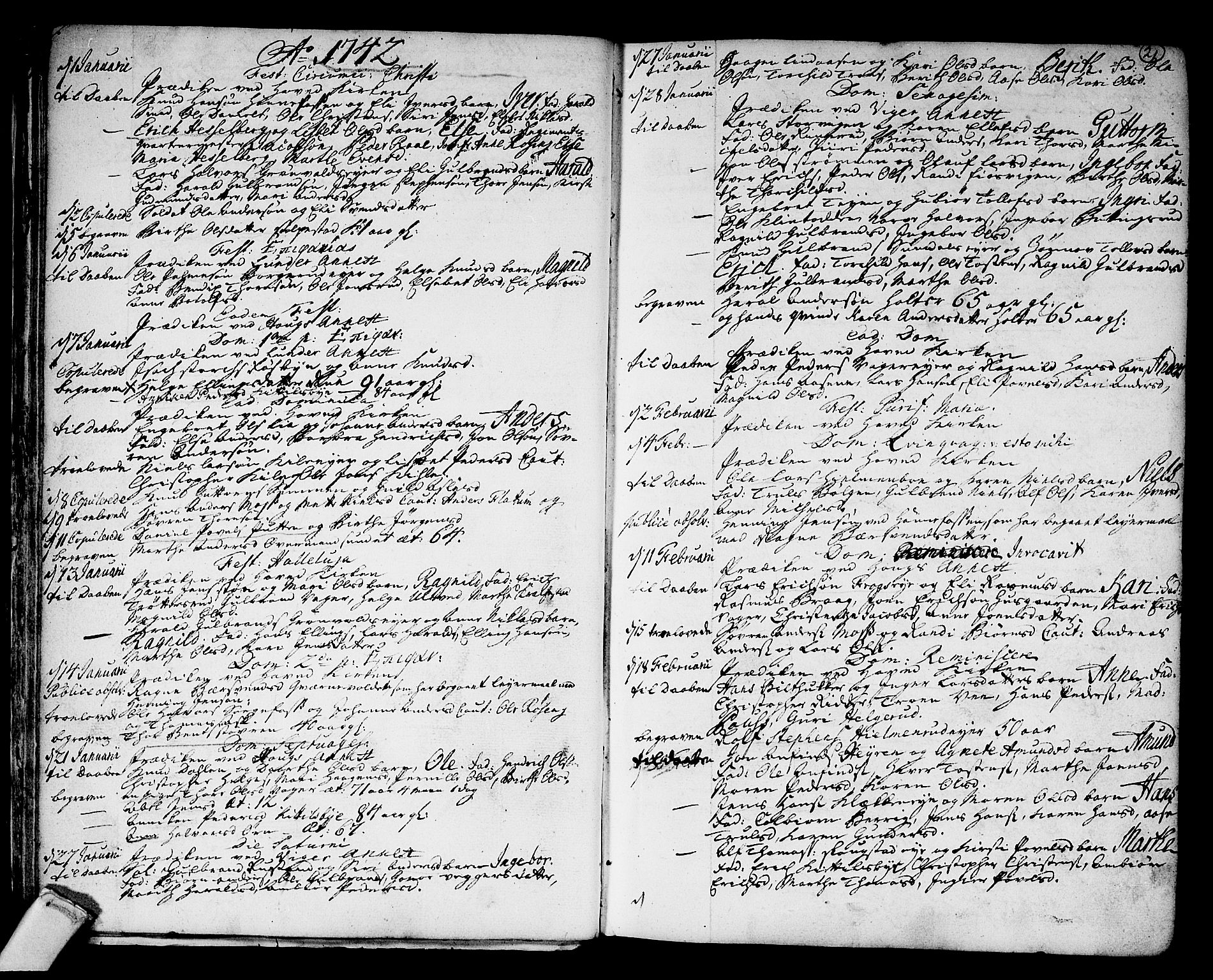 Norderhov kirkebøker, SAKO/A-237/F/Fa/L0003a: Parish register (official) no. 3, 1740-1757, p. 21