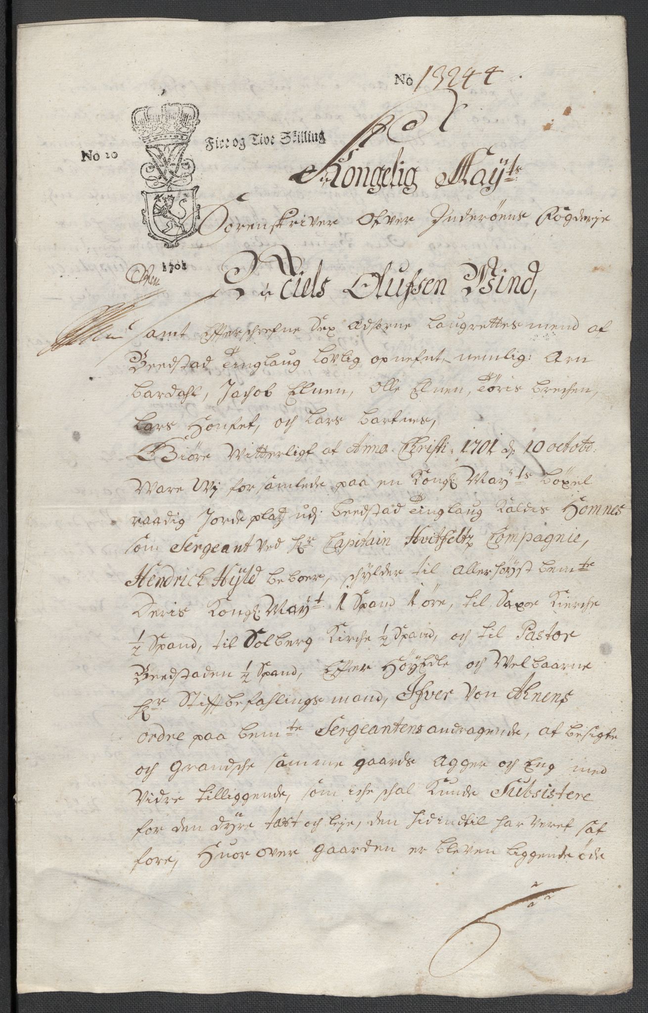 Rentekammeret inntil 1814, Reviderte regnskaper, Fogderegnskap, AV/RA-EA-4092/R63/L4312: Fogderegnskap Inderøy, 1701-1702, p. 139