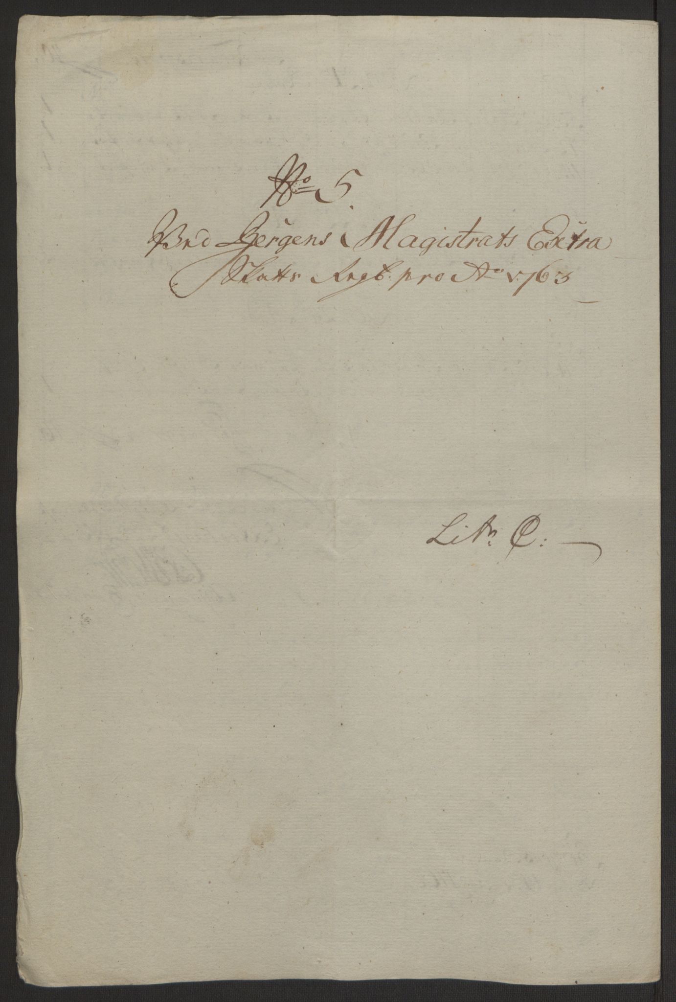 Rentekammeret inntil 1814, Reviderte regnskaper, Byregnskaper, AV/RA-EA-4066/R/Rp/L0366/0001: [P20] Kontribusjonsregnskap / Ekstraskatt, 1763, p. 32