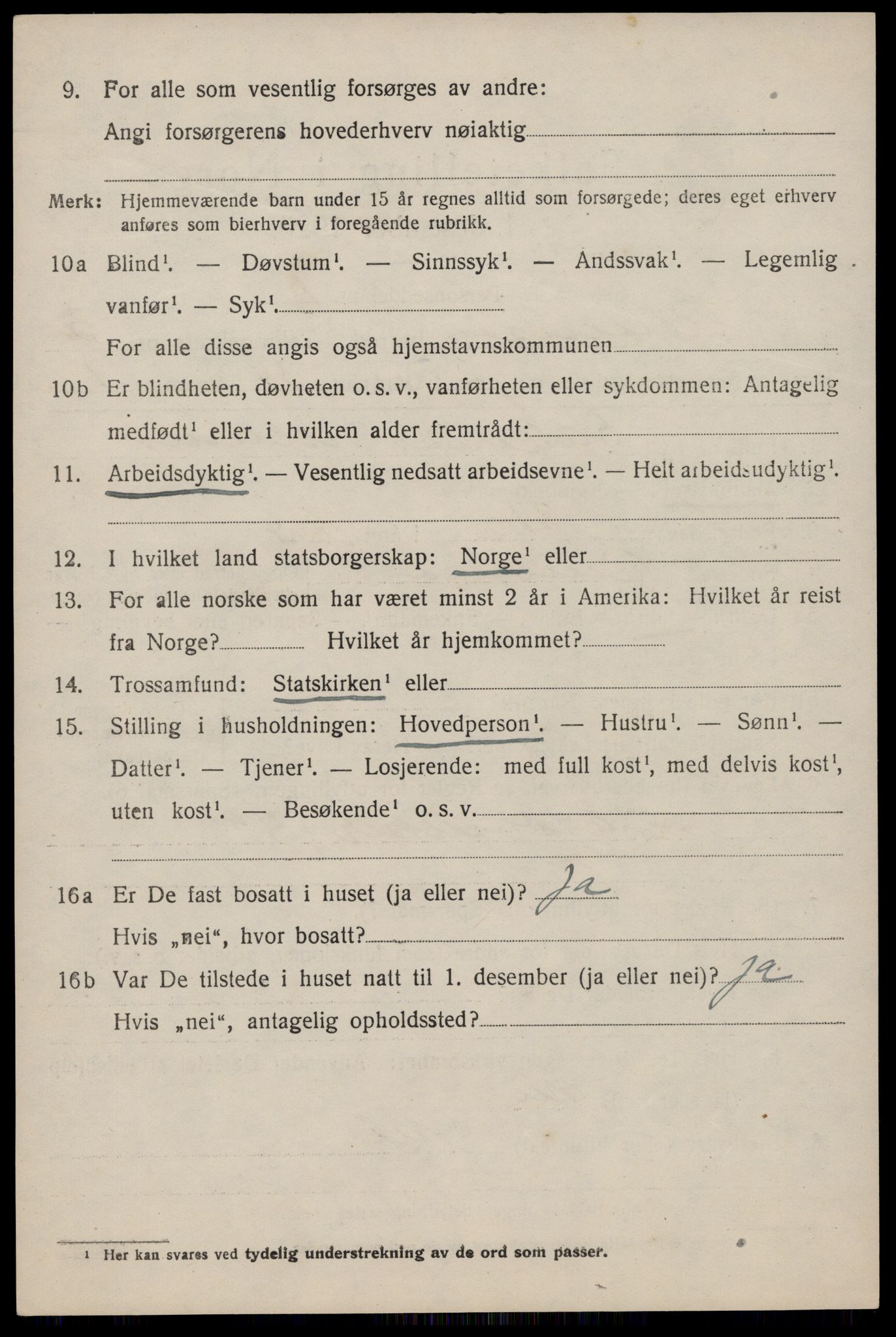 SAST, 1920 census for Rennesøy, 1920, p. 2243