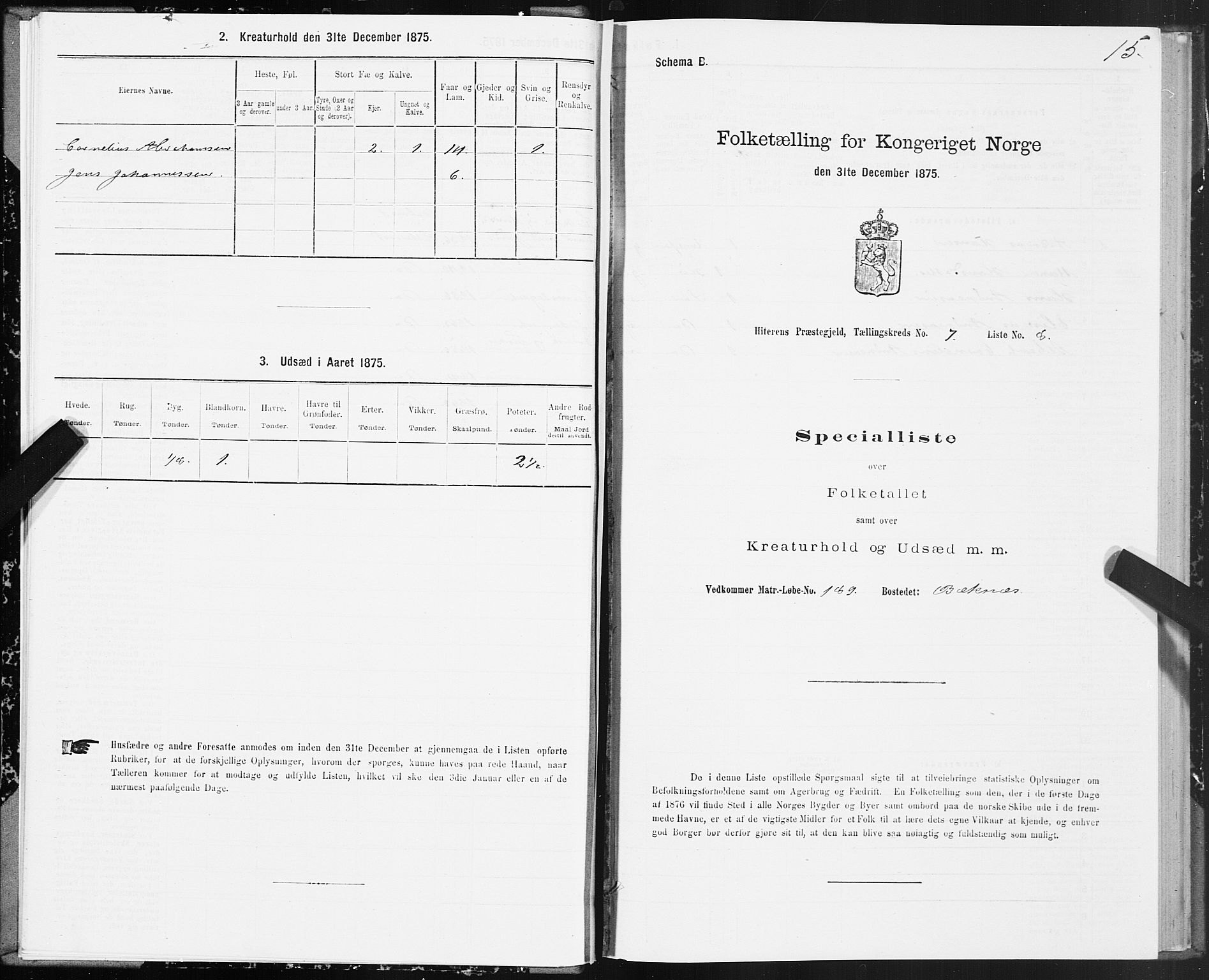 SAT, 1875 census for 1617P Hitra, 1875, p. 4015