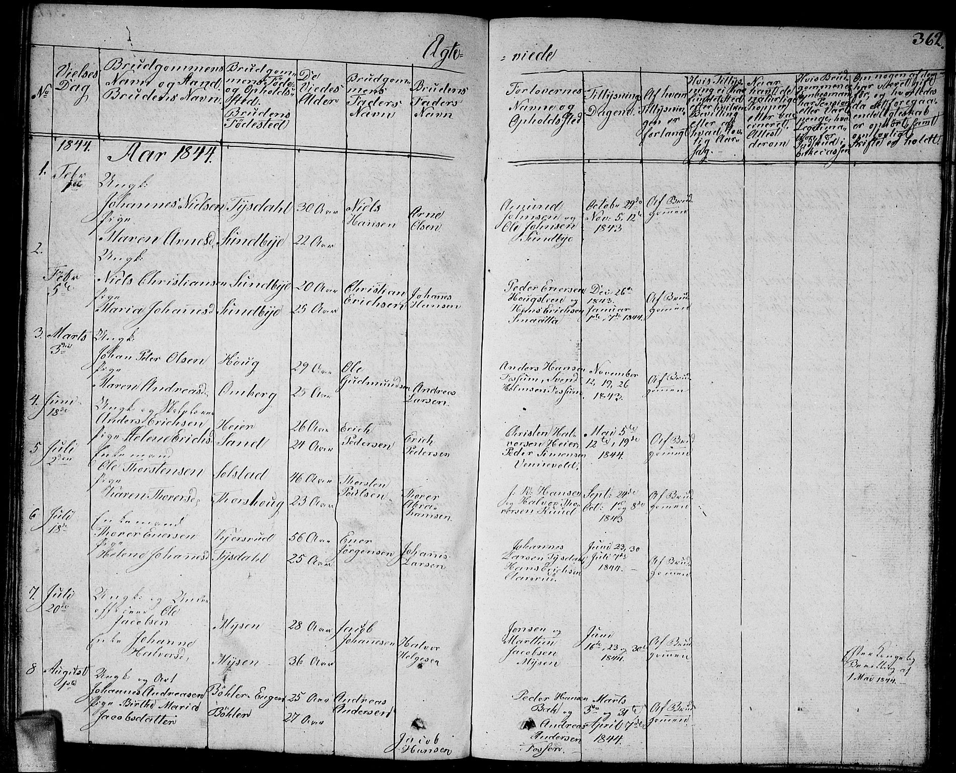 Enebakk prestekontor Kirkebøker, SAO/A-10171c/G/Ga/L0003: Parish register (copy) no. I 3, 1833-1849, p. 362