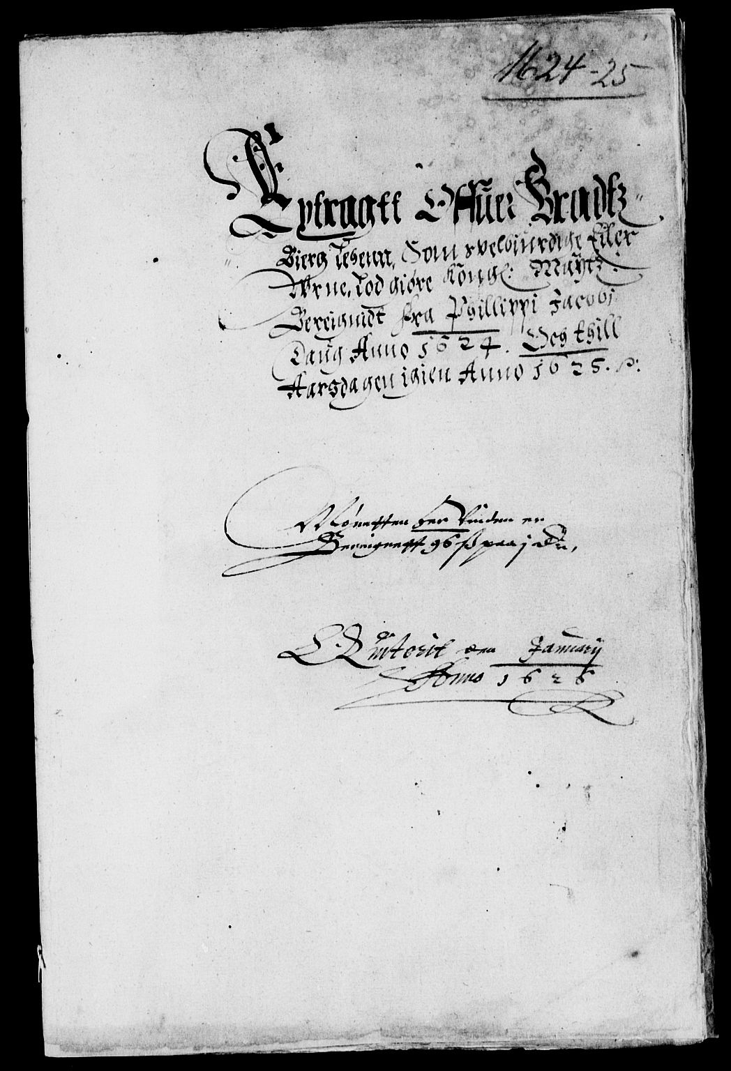 Rentekammeret inntil 1814, Reviderte regnskaper, Lensregnskaper, AV/RA-EA-5023/R/Rb/Rbp/L0009: Bratsberg len, 1624-1626