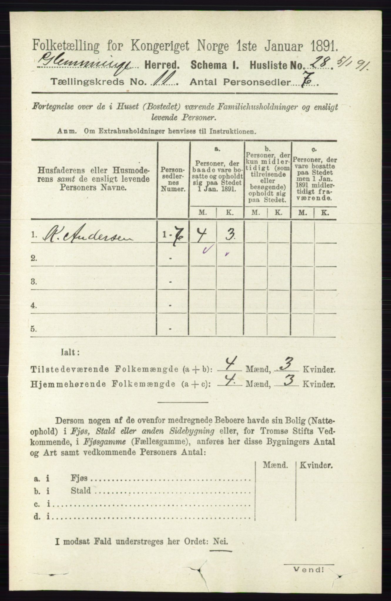 RA, 1891 census for 0132 Glemmen, 1891, p. 10559