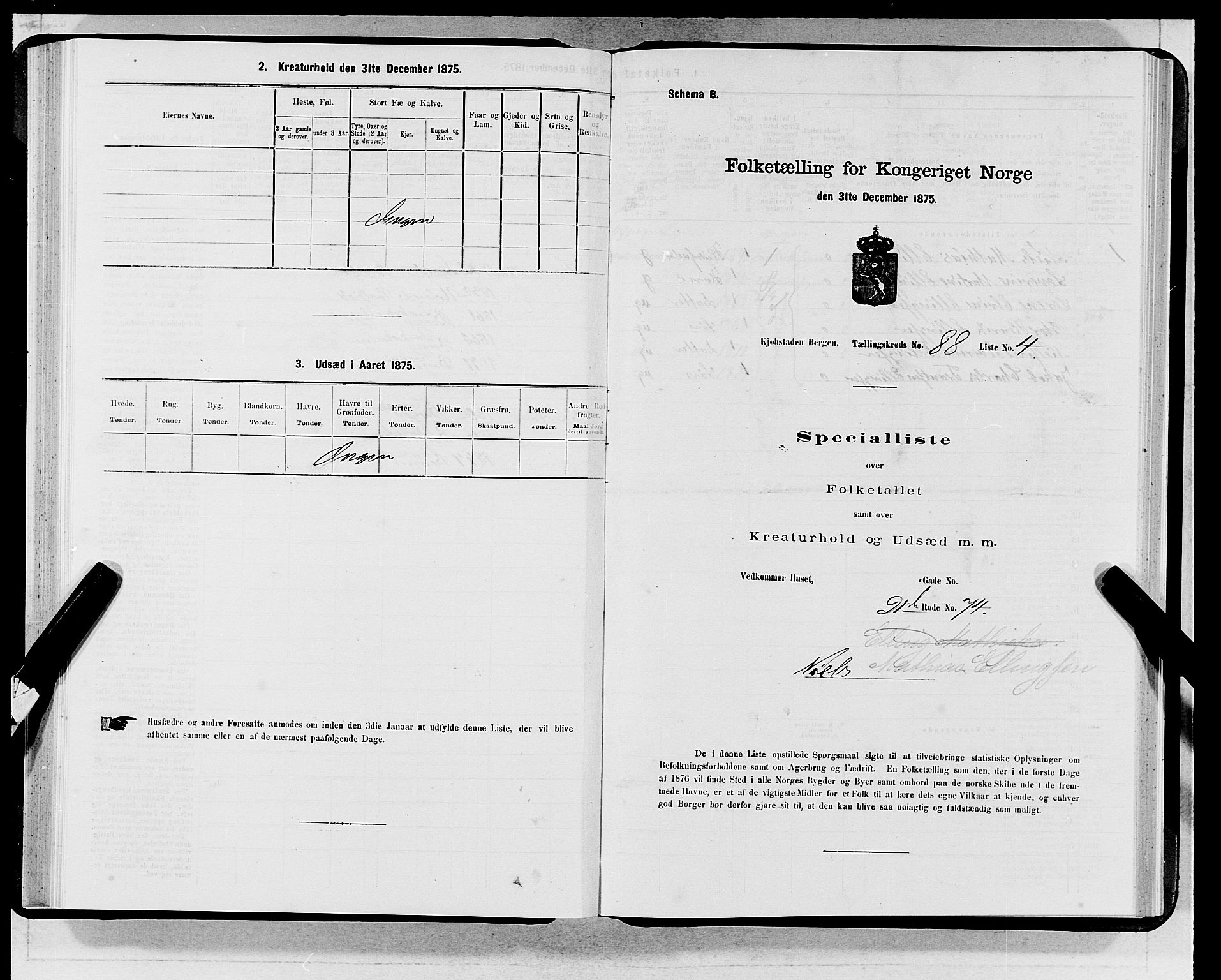 SAB, 1875 census for 1301 Bergen, 1875, p. 4725