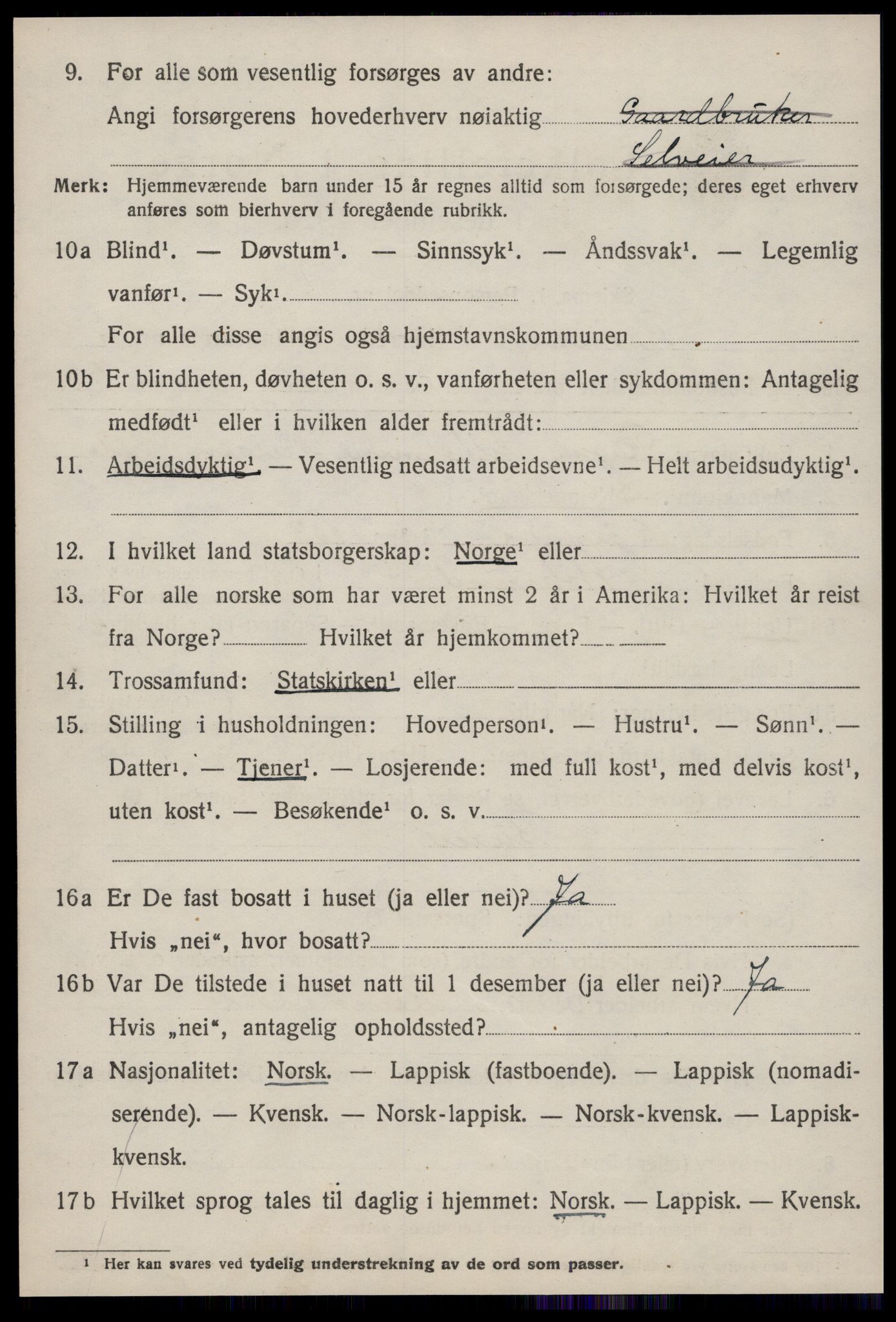 SAT, 1920 census for Rissa, 1920, p. 4310