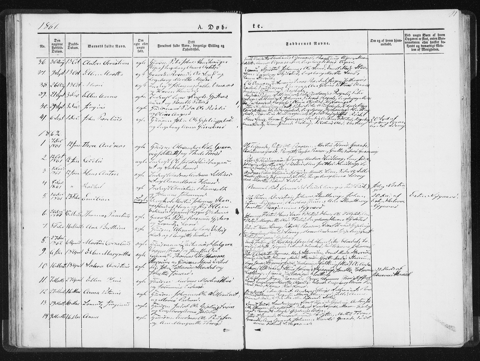 Ministerialprotokoller, klokkerbøker og fødselsregistre - Nord-Trøndelag, SAT/A-1458/744/L0418: Parish register (official) no. 744A02, 1843-1866, p. 81