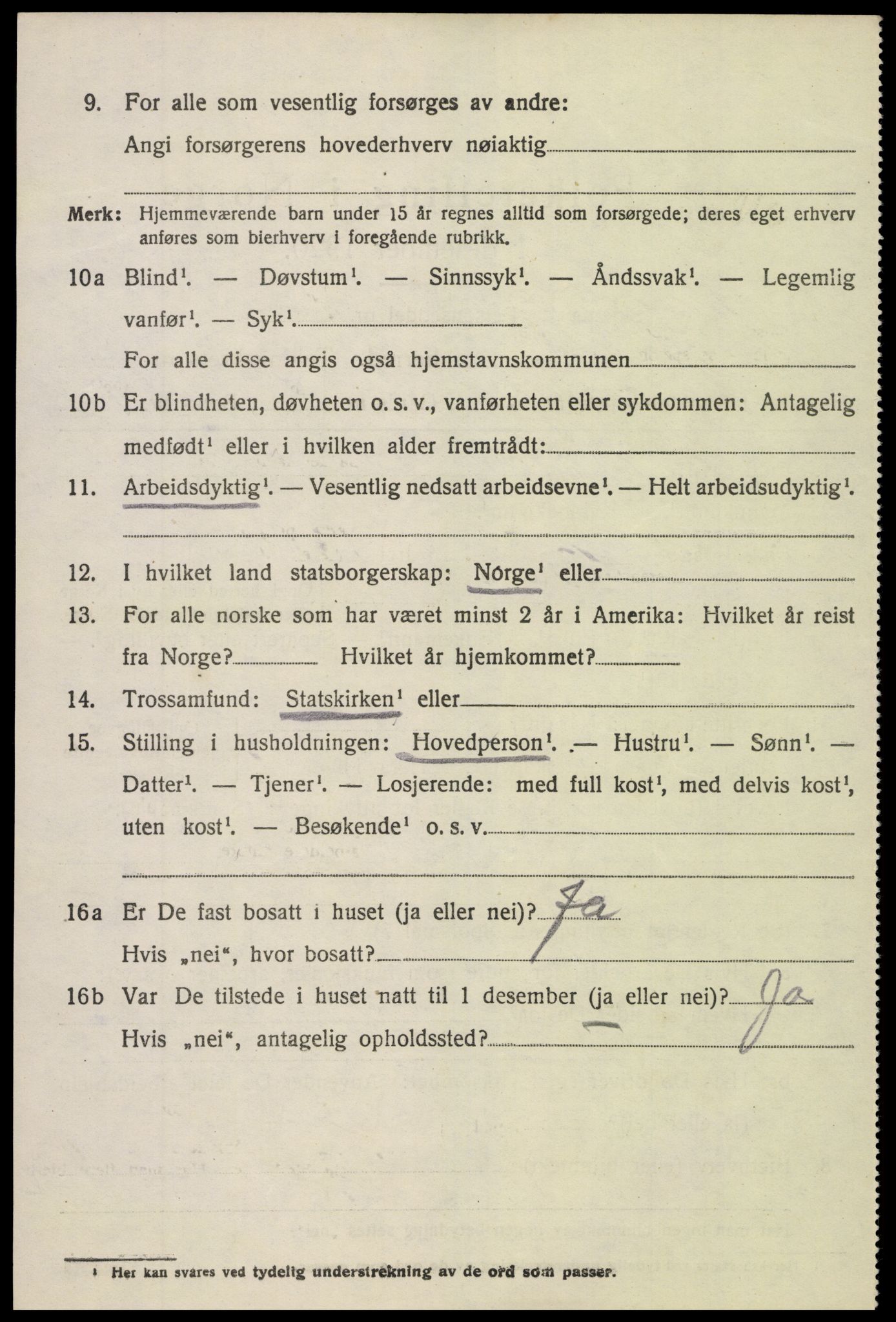 SAK, 1920 census for Søndeled, 1920, p. 1732