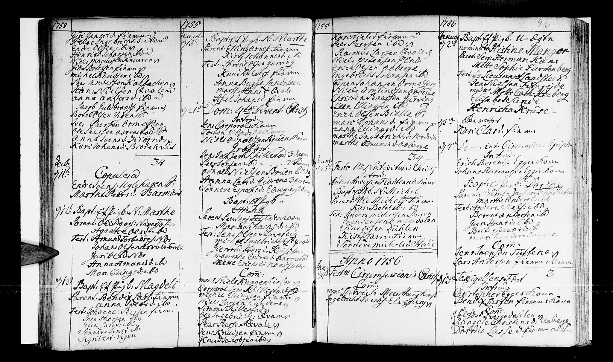 Sogndal sokneprestembete, SAB/A-81301/H/Haa/Haaa/L0003: Parish register (official) no. A 3, 1747-1768, p. 96