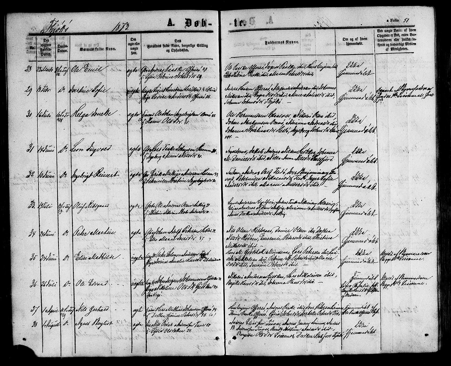 Ministerialprotokoller, klokkerbøker og fødselsregistre - Nordland, SAT/A-1459/817/L0262: Parish register (official) no. 817A03/ 1, 1862-1877, p. 51
