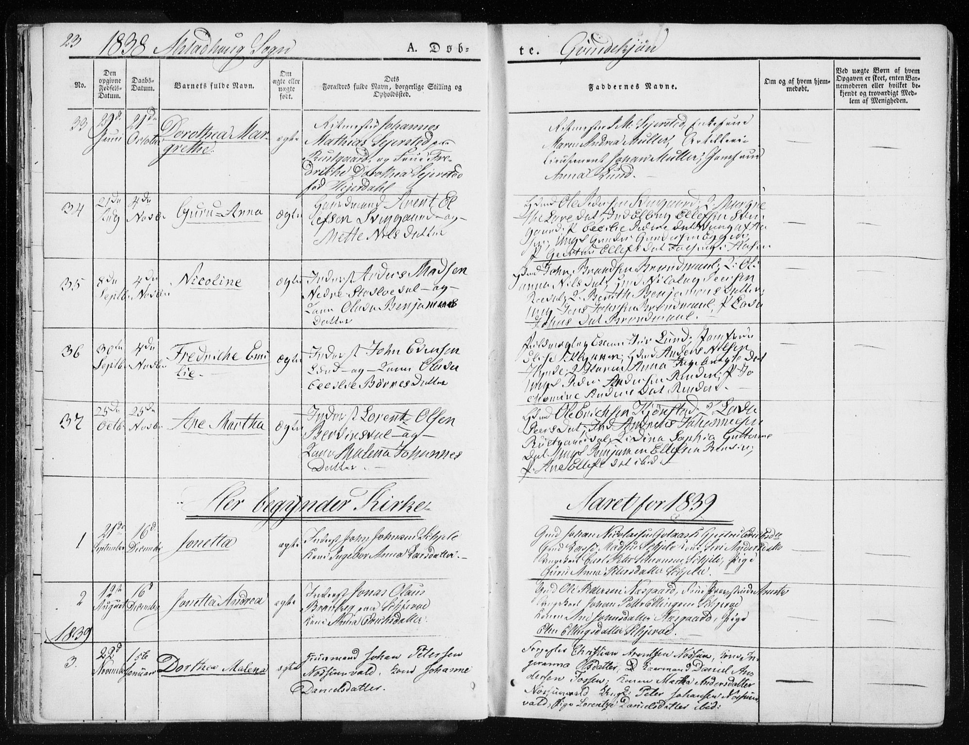 Ministerialprotokoller, klokkerbøker og fødselsregistre - Nord-Trøndelag, SAT/A-1458/717/L0154: Parish register (official) no. 717A06 /1, 1836-1849, p. 23
