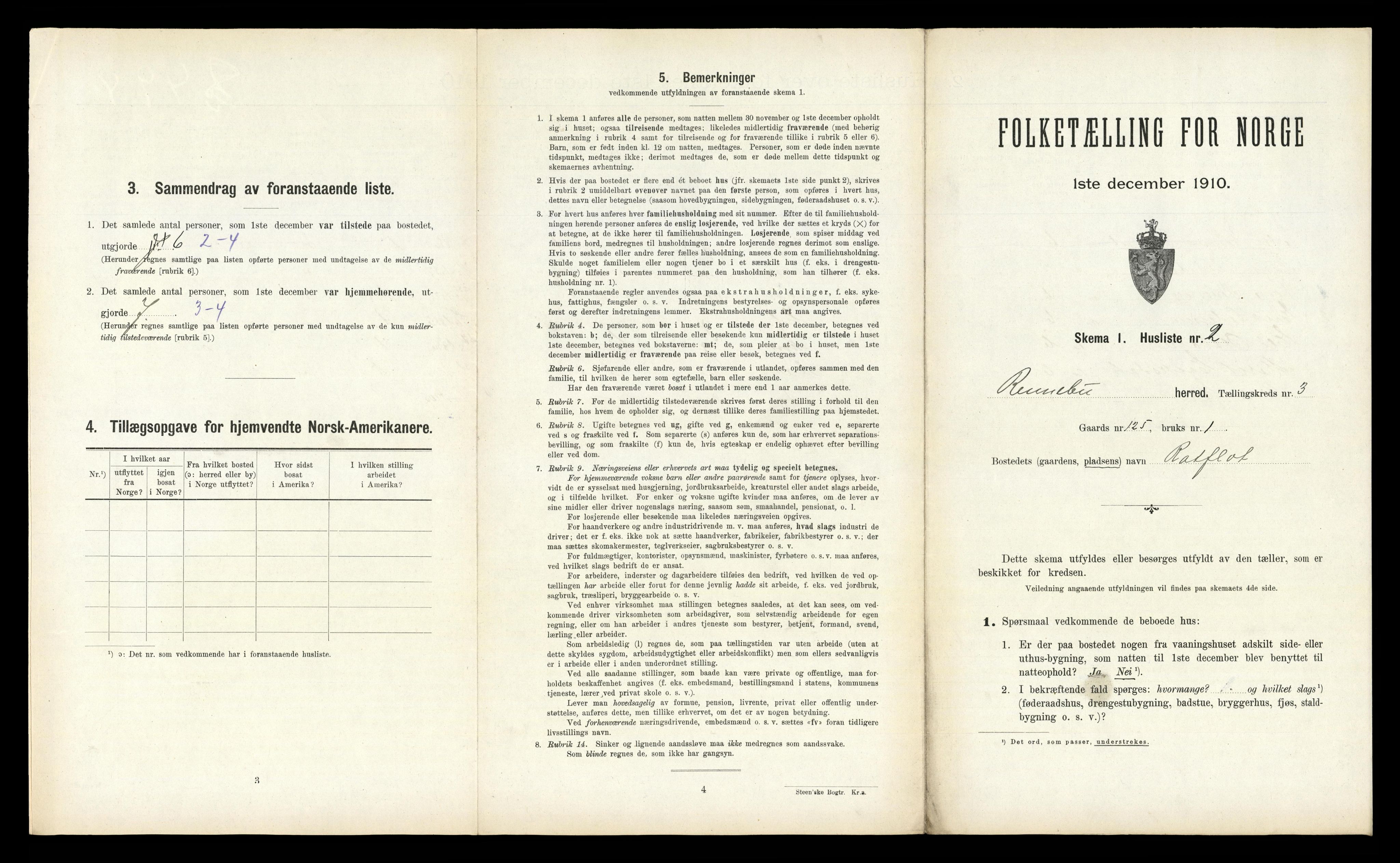 RA, 1910 census for Rennebu, 1910, p. 396