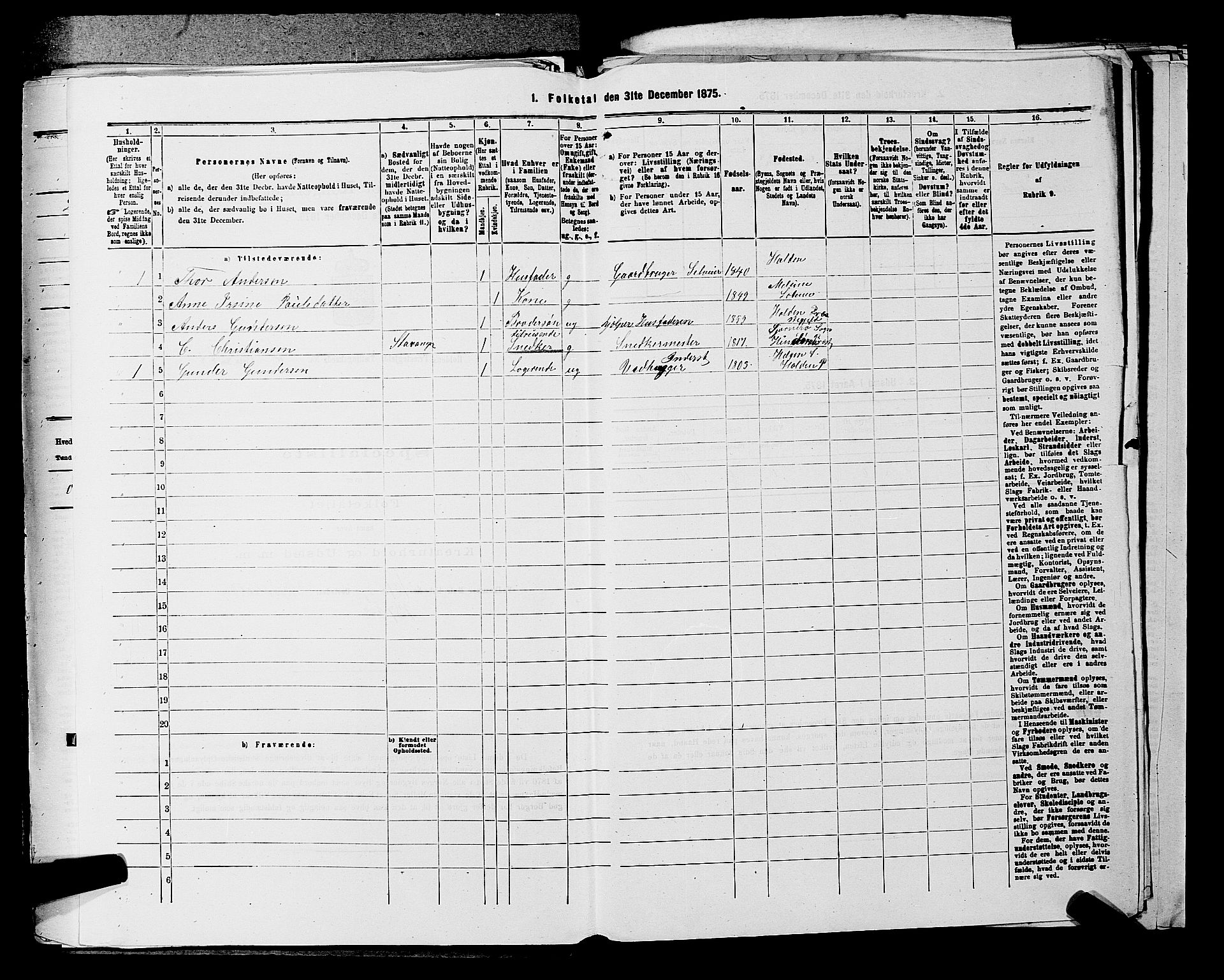 SAKO, 1875 census for 0819P Holla, 1875, p. 842