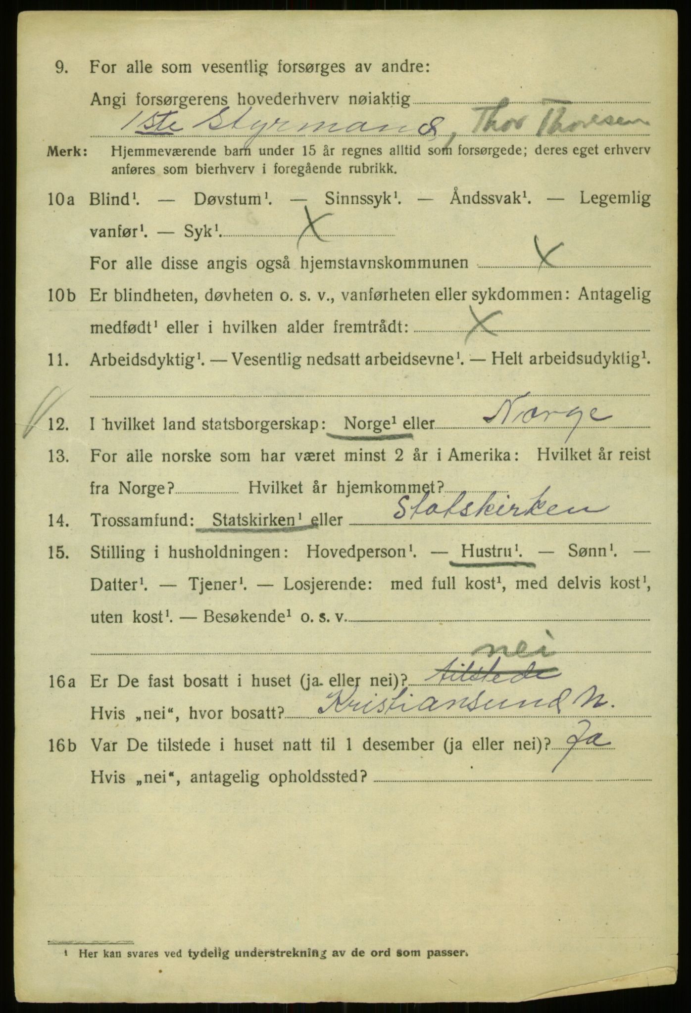 SAB, 1920 census for Bergen, 1920, p. 247412