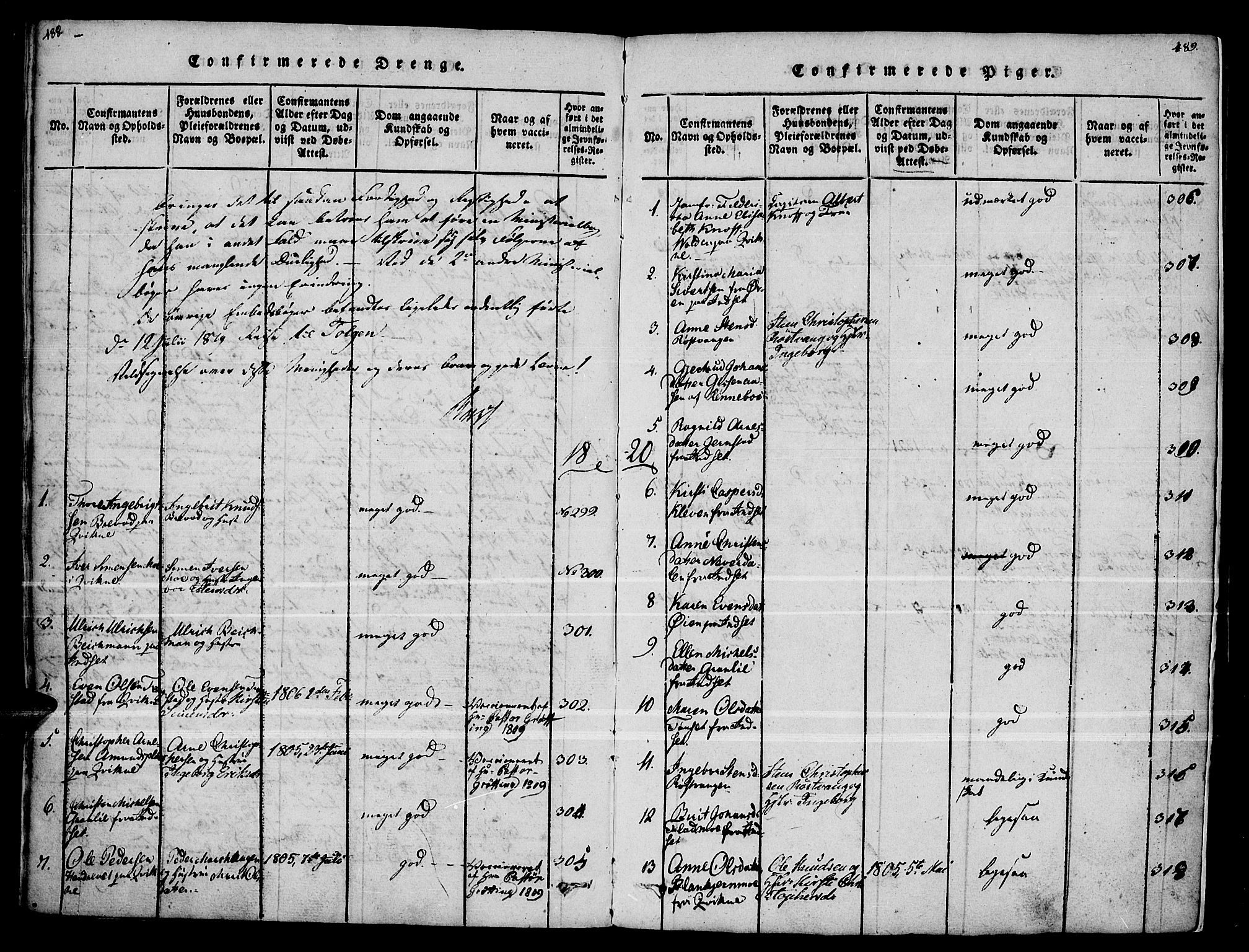 Kvikne prestekontor, SAH/PREST-064/H/Ha/Haa/L0004: Parish register (official) no. 4, 1815-1840, p. 488-489