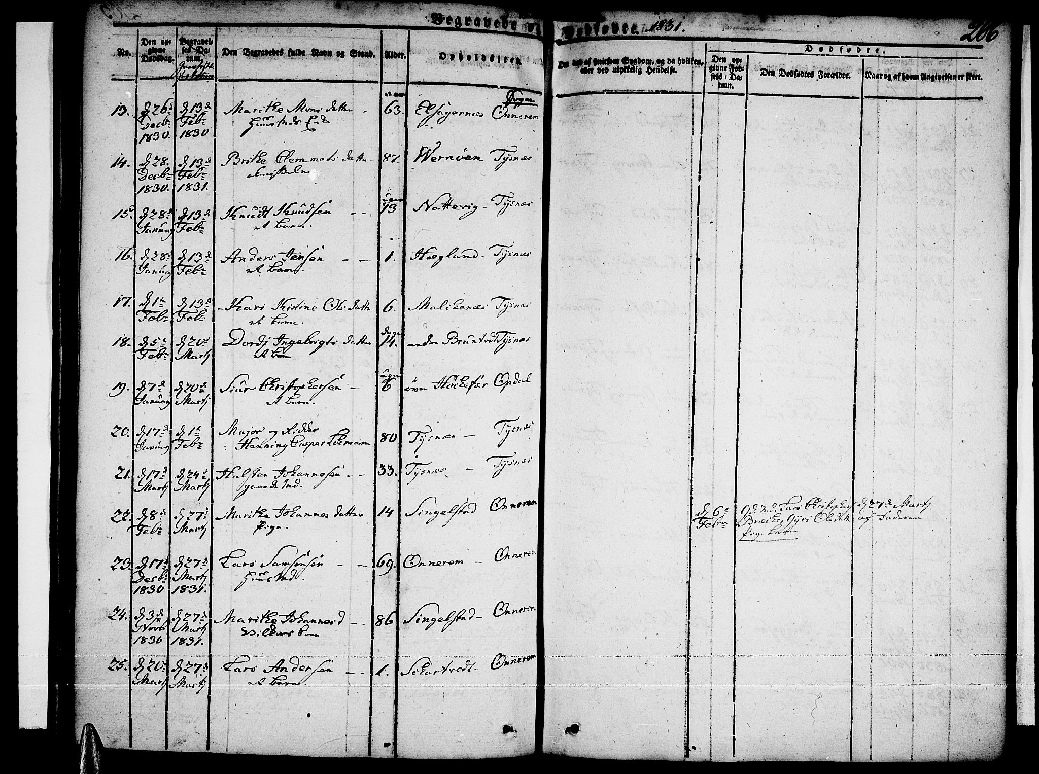 Tysnes sokneprestembete, AV/SAB-A-78601/H/Haa: Parish register (official) no. A 8, 1826-1837, p. 286