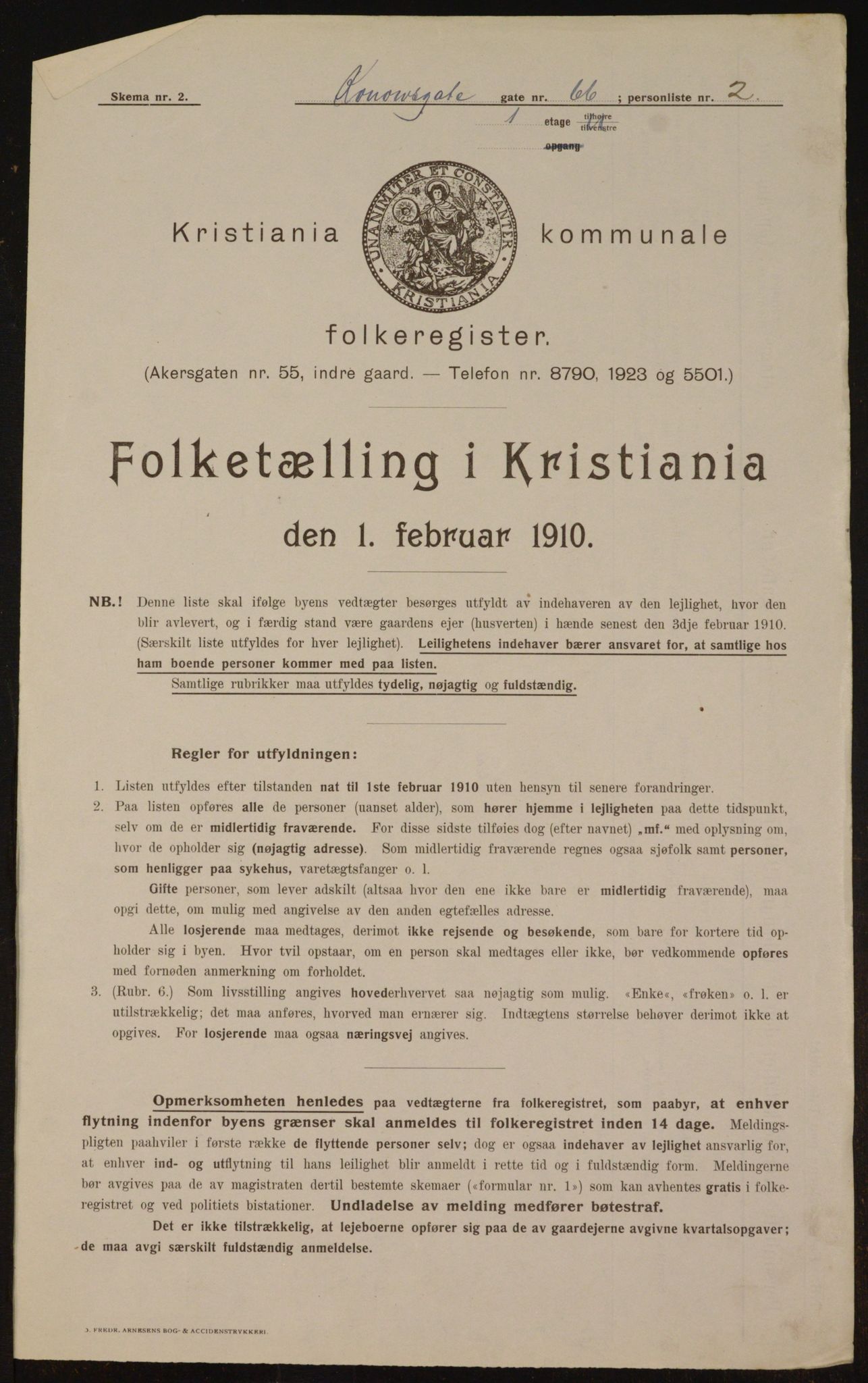 OBA, Municipal Census 1910 for Kristiania, 1910, p. 51891