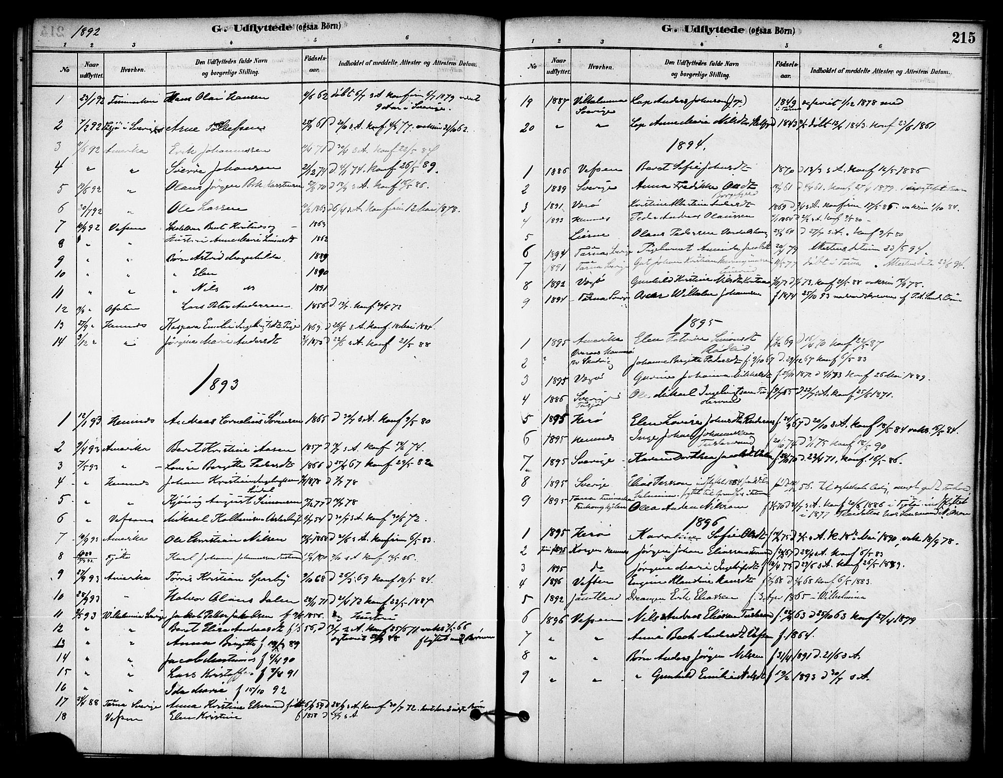 Ministerialprotokoller, klokkerbøker og fødselsregistre - Nordland, AV/SAT-A-1459/823/L0325: Parish register (official) no. 823A02, 1878-1898, p. 215