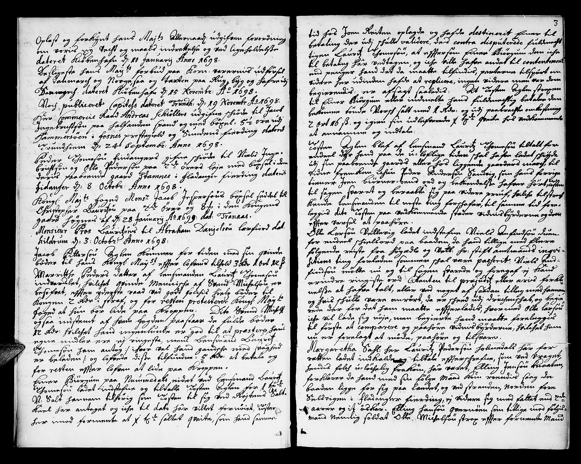 Namdal sorenskriveri, SAT/A-4133/1/1/1A/L0003: Tingbok, 1699-1712, p. 2b-3a