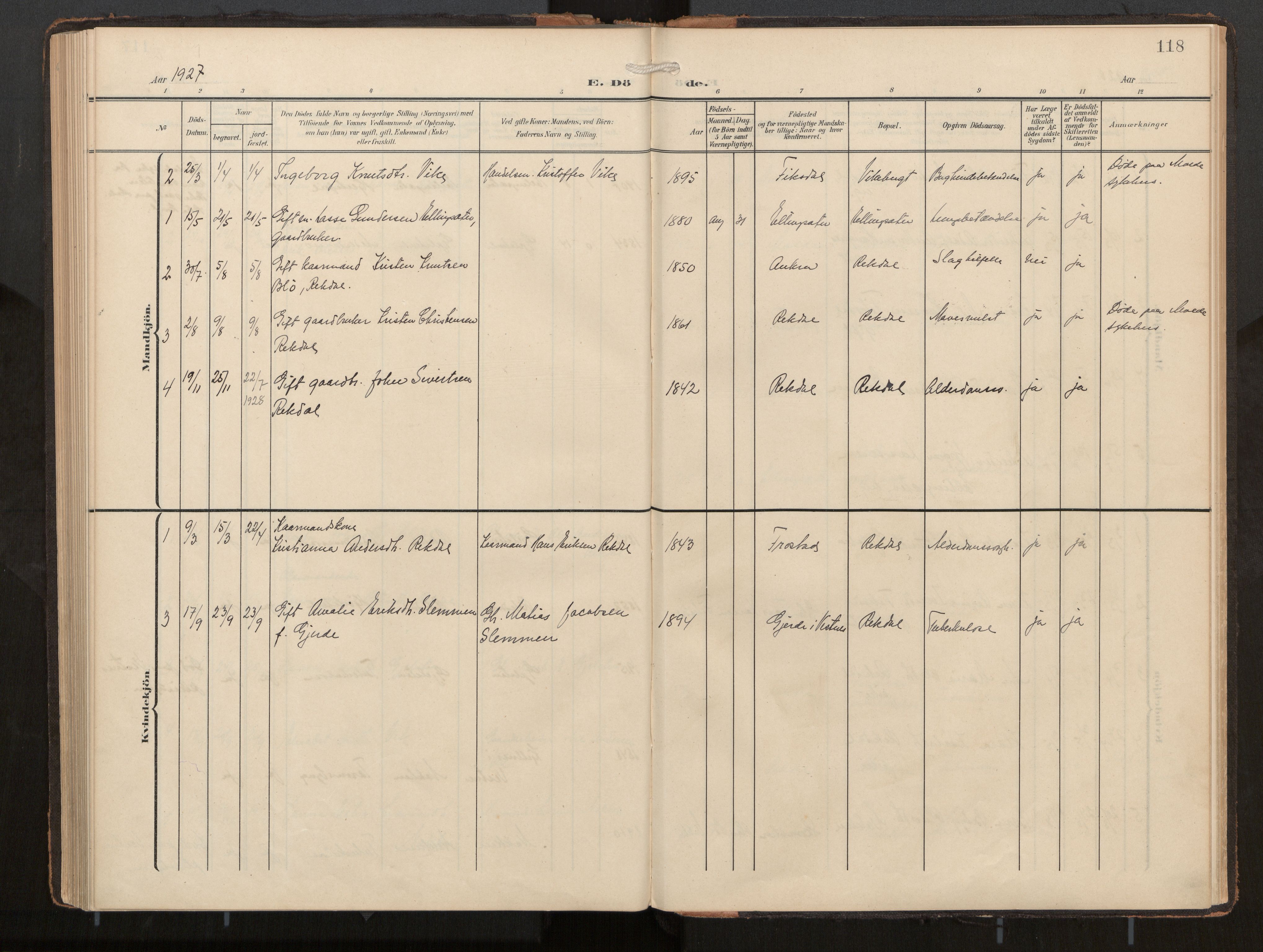 Ministerialprotokoller, klokkerbøker og fødselsregistre - Møre og Romsdal, AV/SAT-A-1454/540/L0540b: Parish register (official) no. 540A03, 1909-1932, p. 118