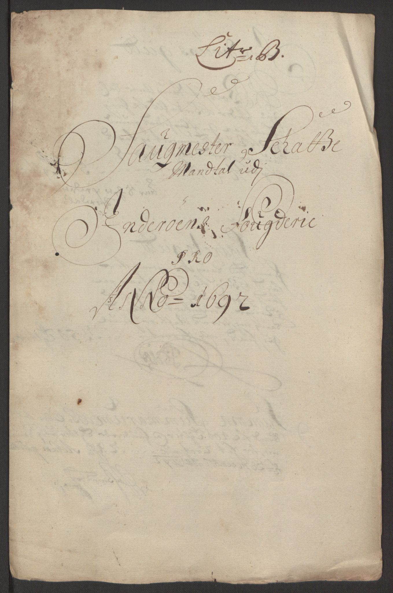 Rentekammeret inntil 1814, Reviderte regnskaper, Fogderegnskap, RA/EA-4092/R63/L4308: Fogderegnskap Inderøy, 1692-1694, p. 71