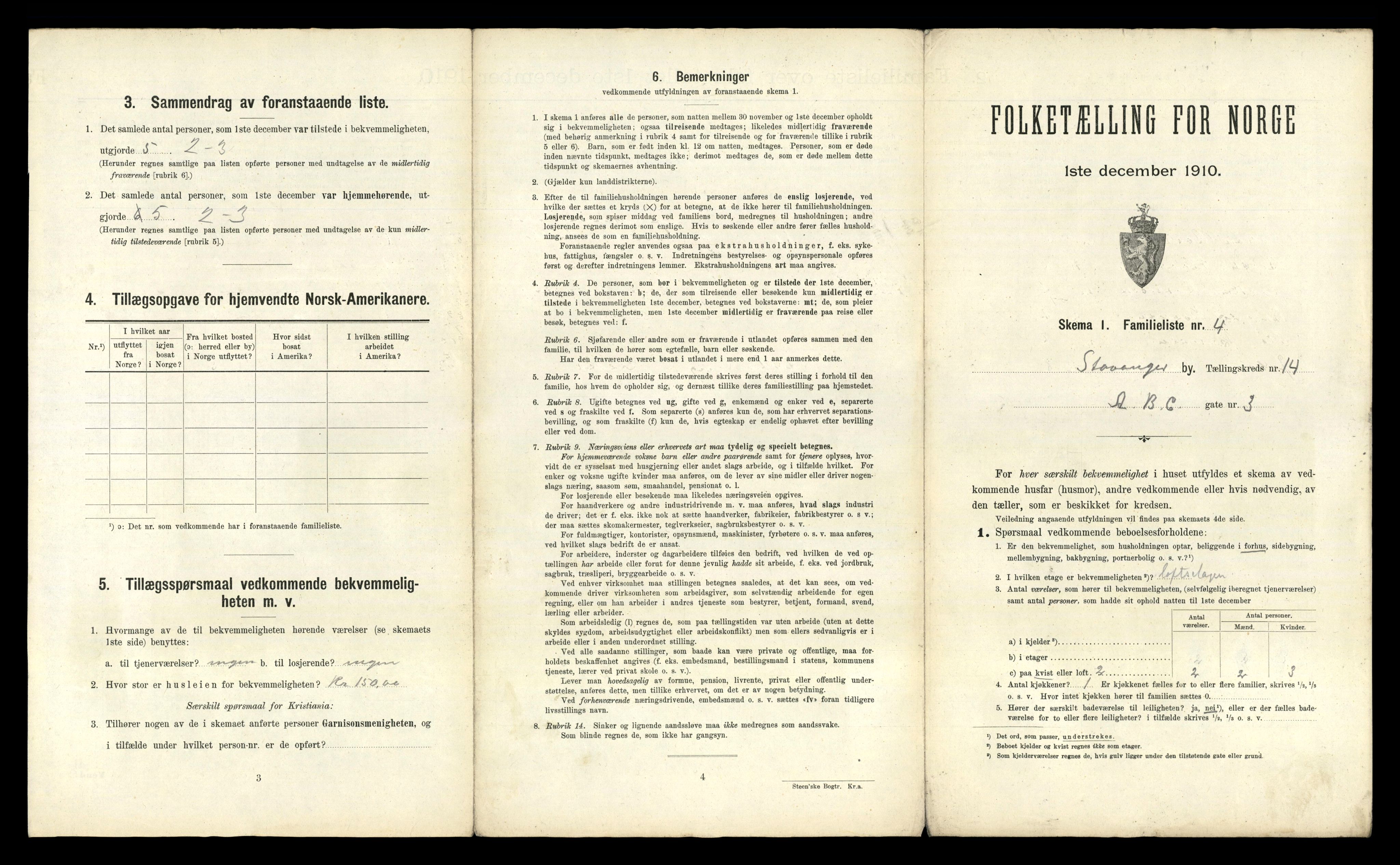 RA, 1910 census for Stavanger, 1910, p. 8510