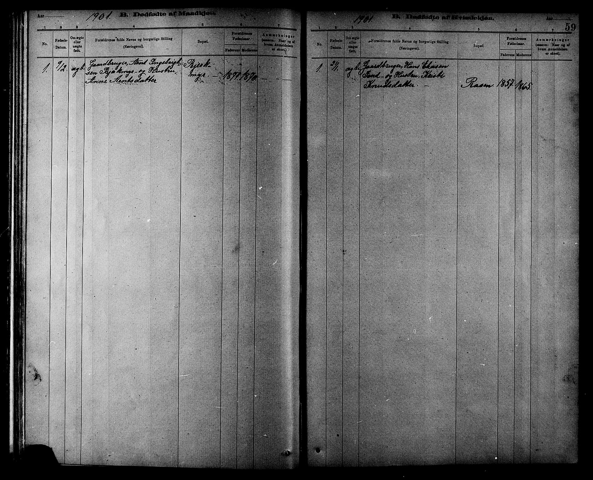 Ministerialprotokoller, klokkerbøker og fødselsregistre - Sør-Trøndelag, SAT/A-1456/608/L0341: Parish register (copy) no. 608C07, 1890-1912, p. 59