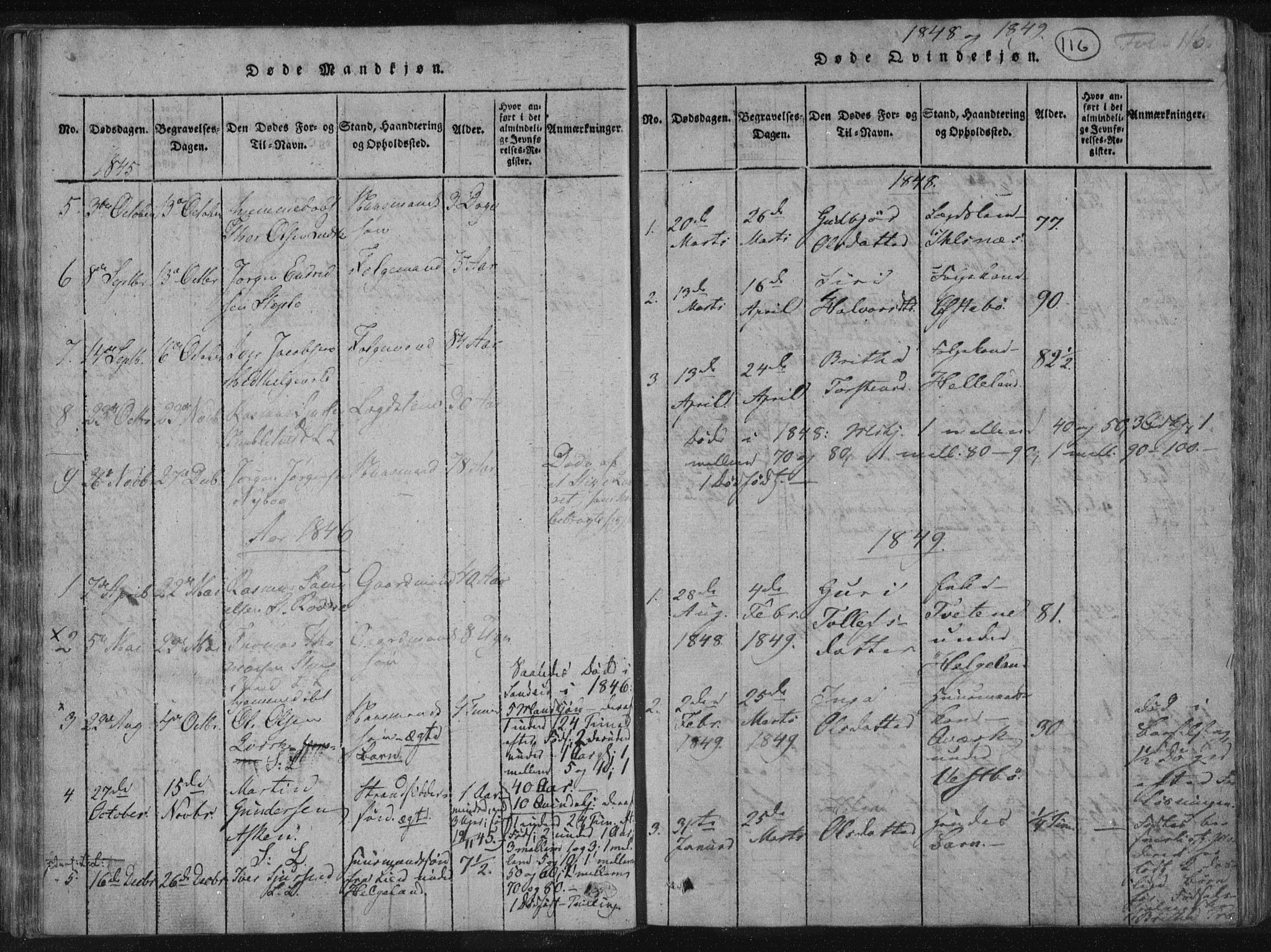 Vikedal sokneprestkontor, AV/SAST-A-101840/01/IV: Parish register (official) no. A 4, 1816-1850, p. 116