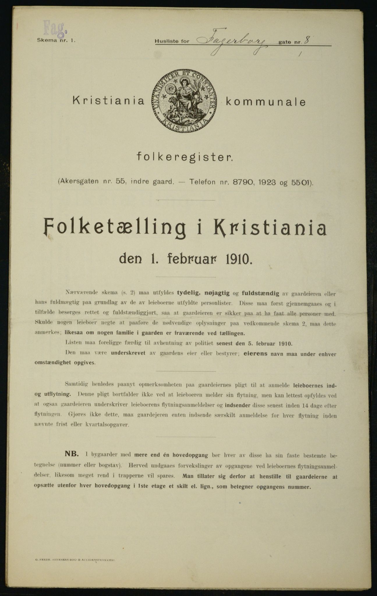 OBA, Municipal Census 1910 for Kristiania, 1910, p. 21562