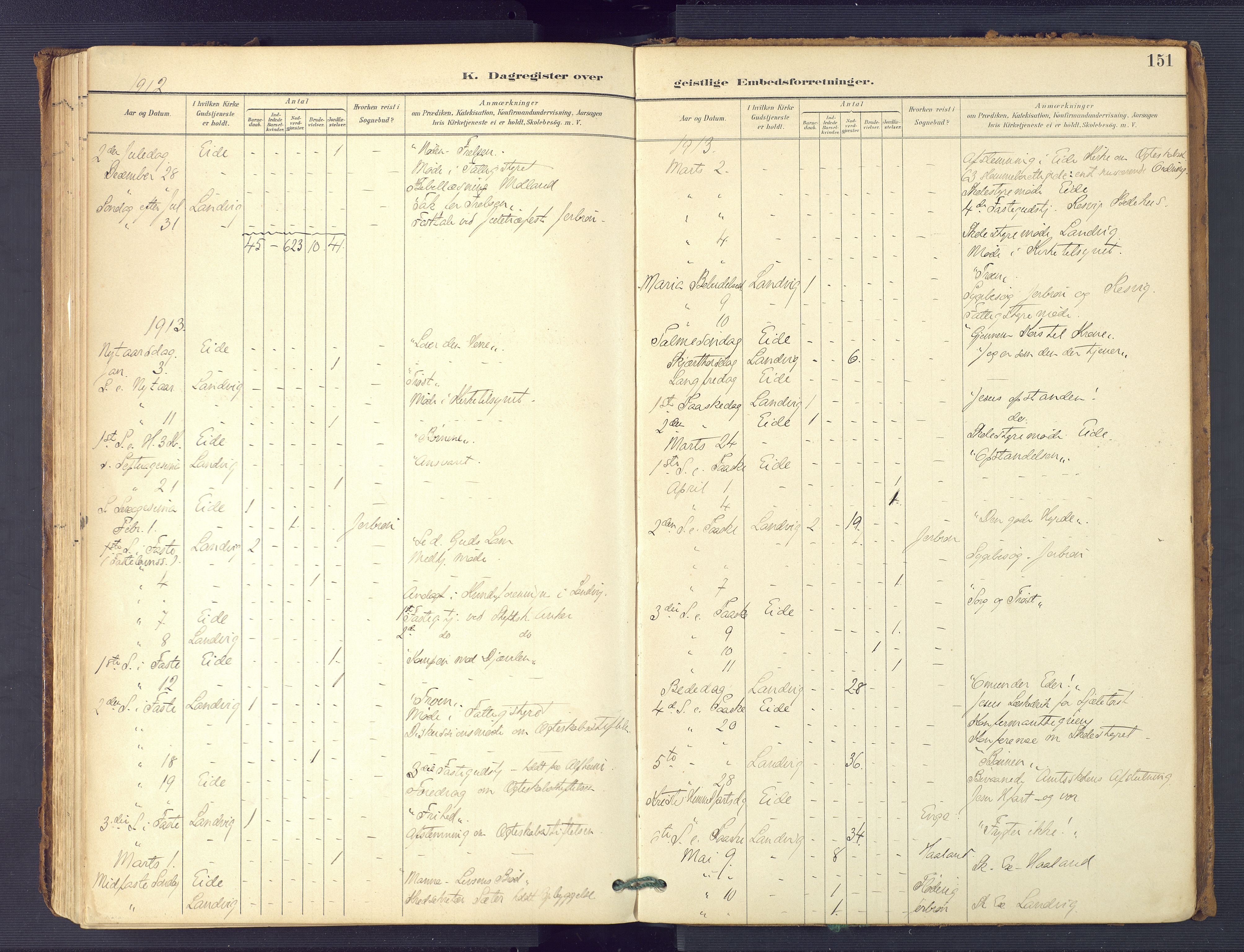 Hommedal sokneprestkontor, SAK/1111-0023/F/Fa/Faa/L0003: Parish register (official) no. A 3, 1885-1916, p. 151