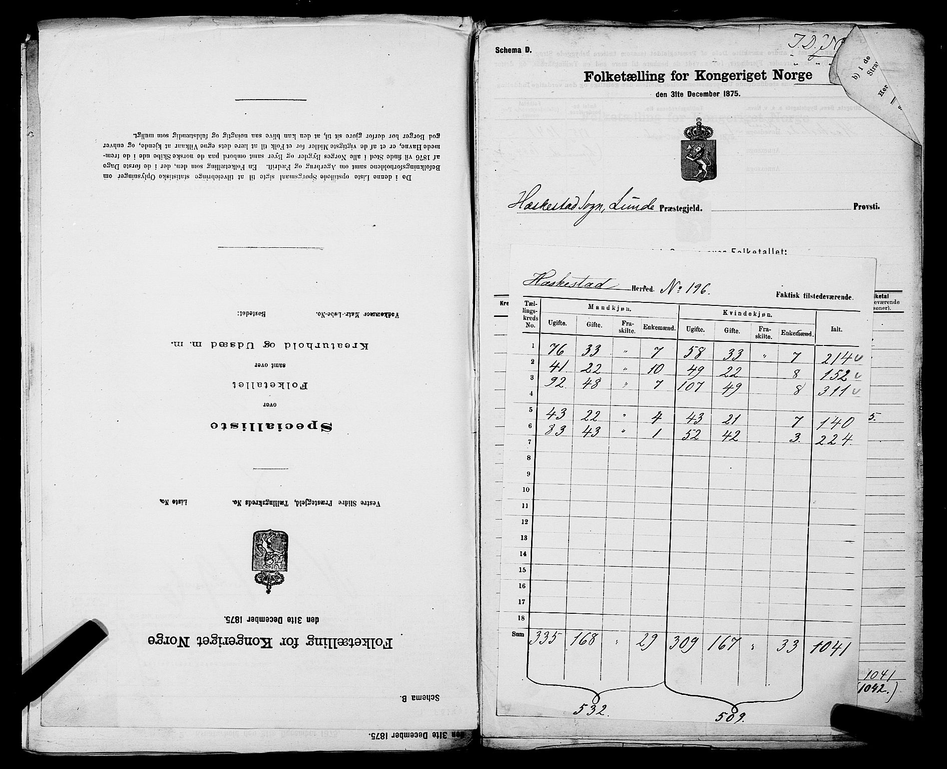 SAST, 1875 census for 1112P Lund, 1875, p. 35