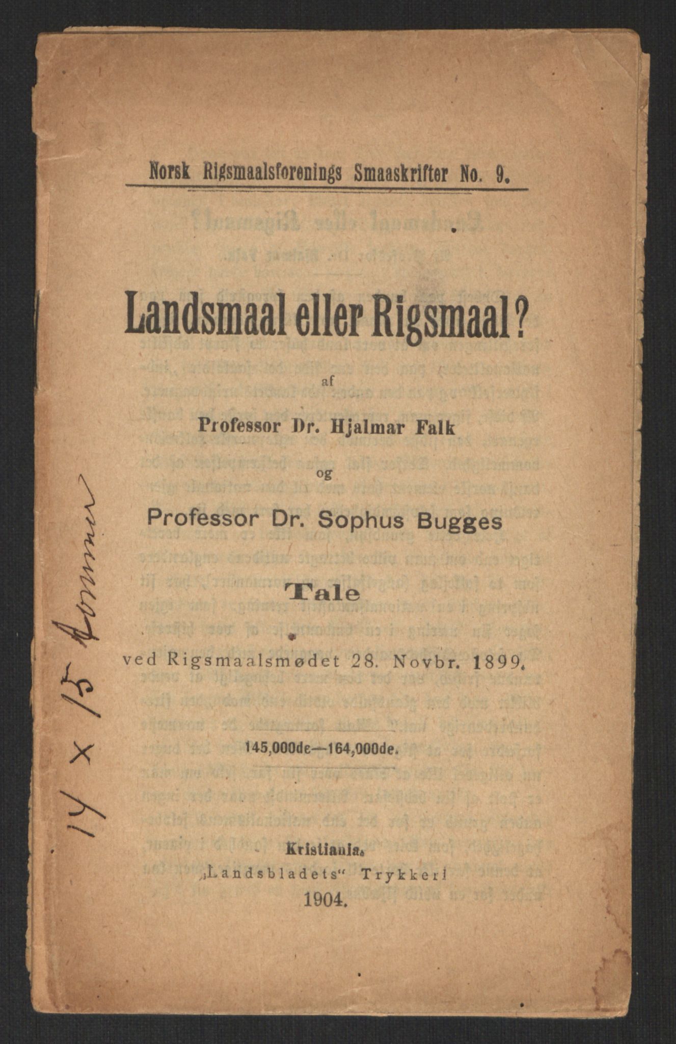 Venstres Hovedorganisasjon, RA/PA-0876/X/L0001: De eldste skrifter, 1860-1936, p. 770