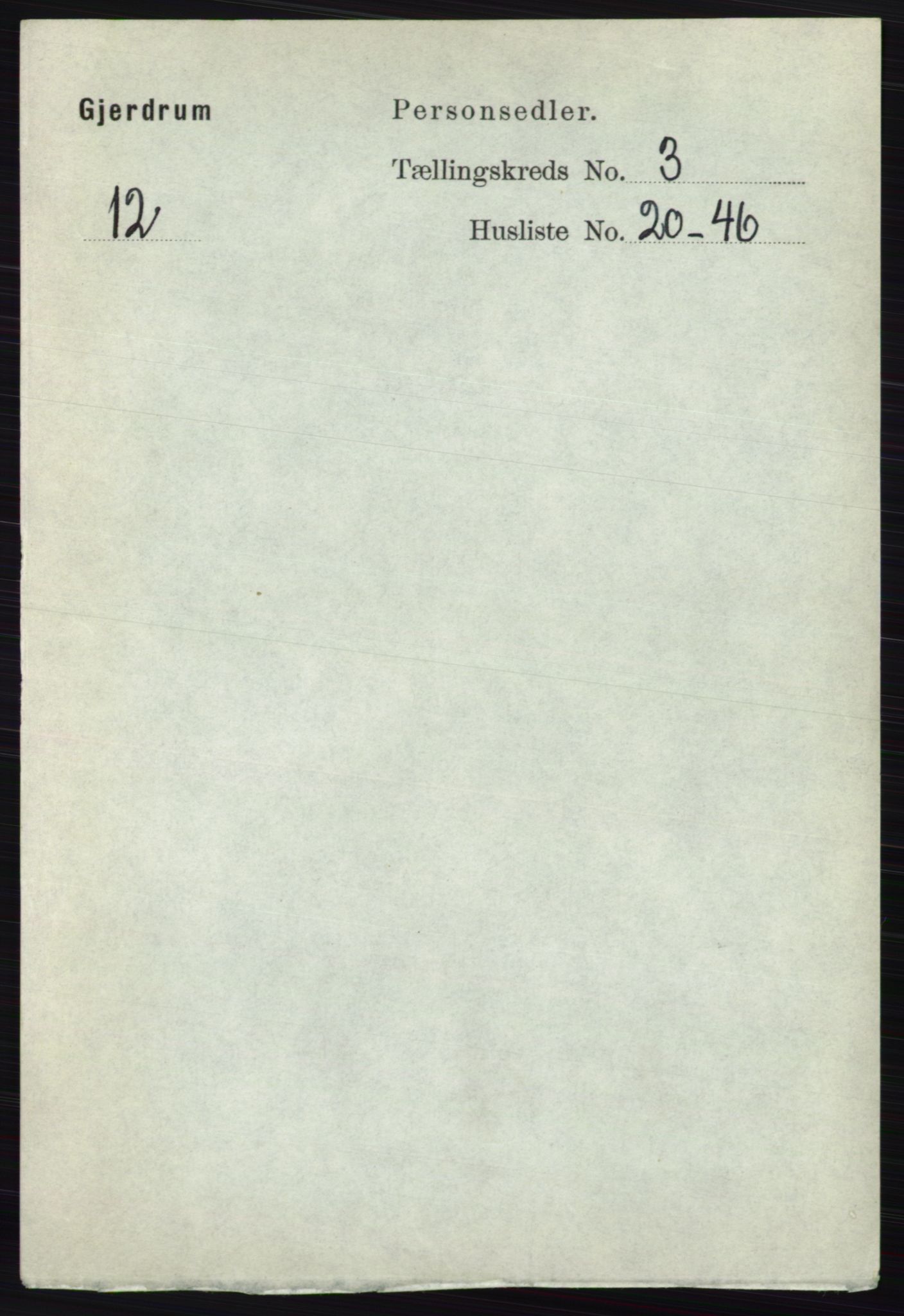 RA, 1891 census for 0234 Gjerdrum, 1891, p. 1368