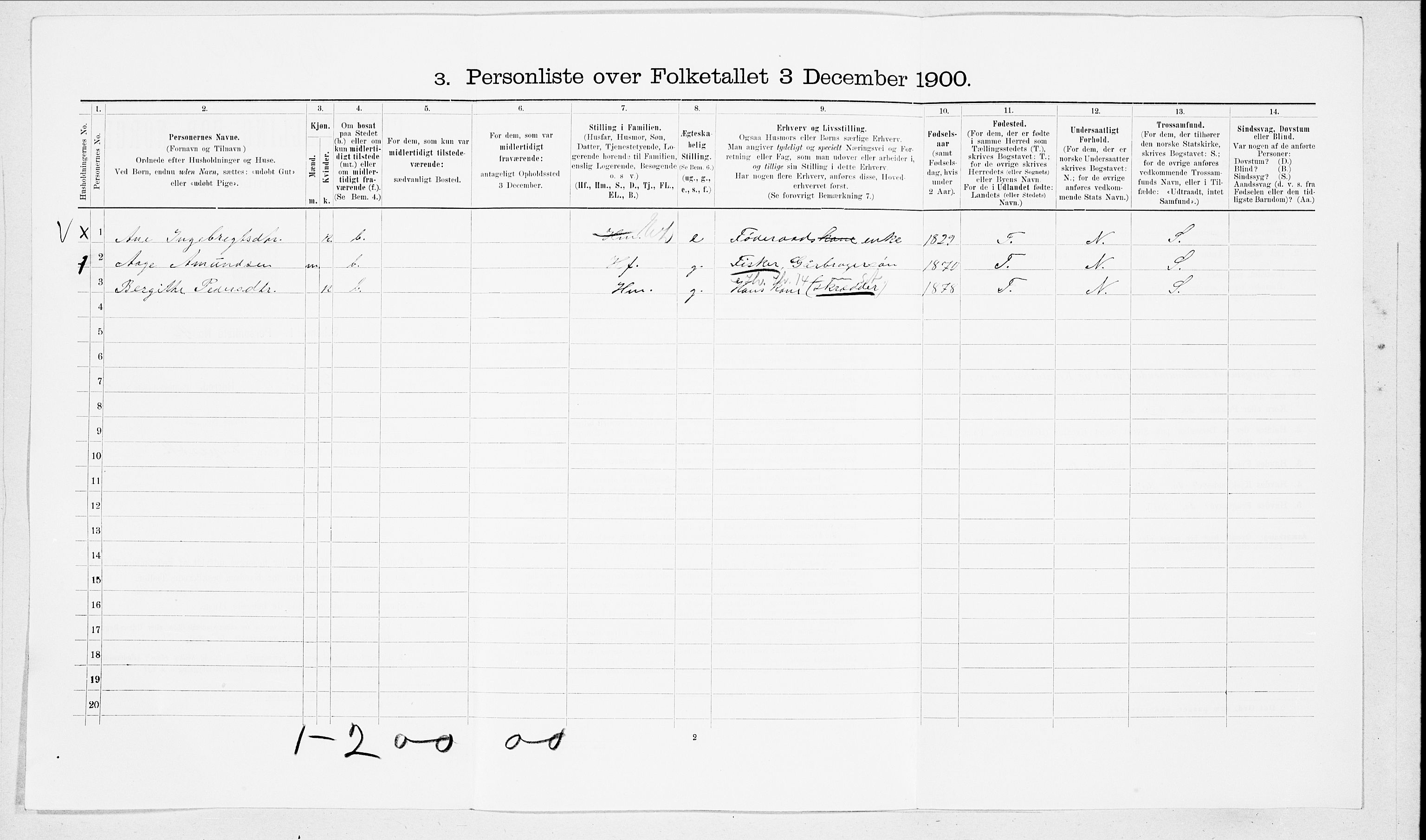 SAT, 1900 census for Herøy, 1900, p. 429
