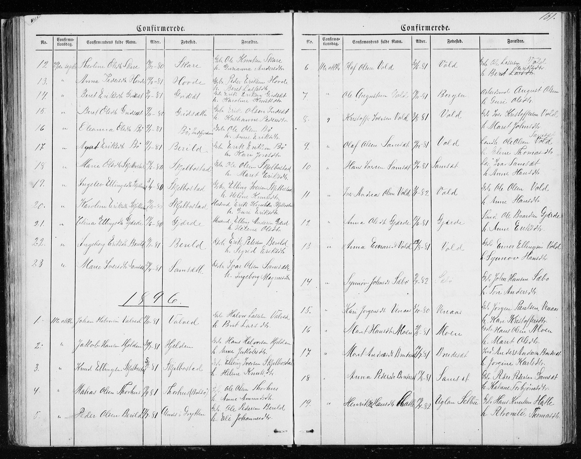 Ministerialprotokoller, klokkerbøker og fødselsregistre - Møre og Romsdal, SAT/A-1454/543/L0564: Parish register (copy) no. 543C02, 1867-1915, p. 161